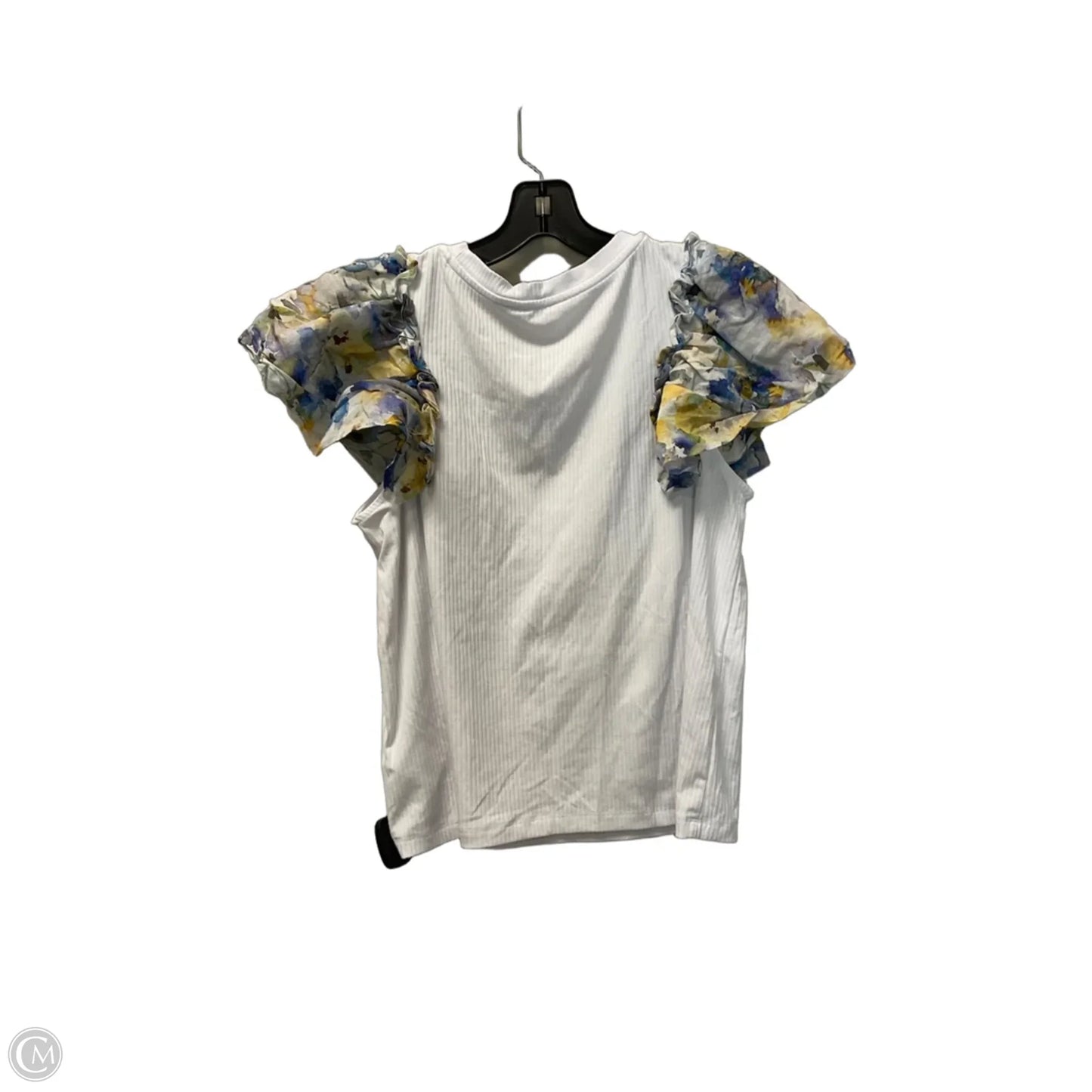 Top Short Sleeve By Nicole Miller In White, Size: M