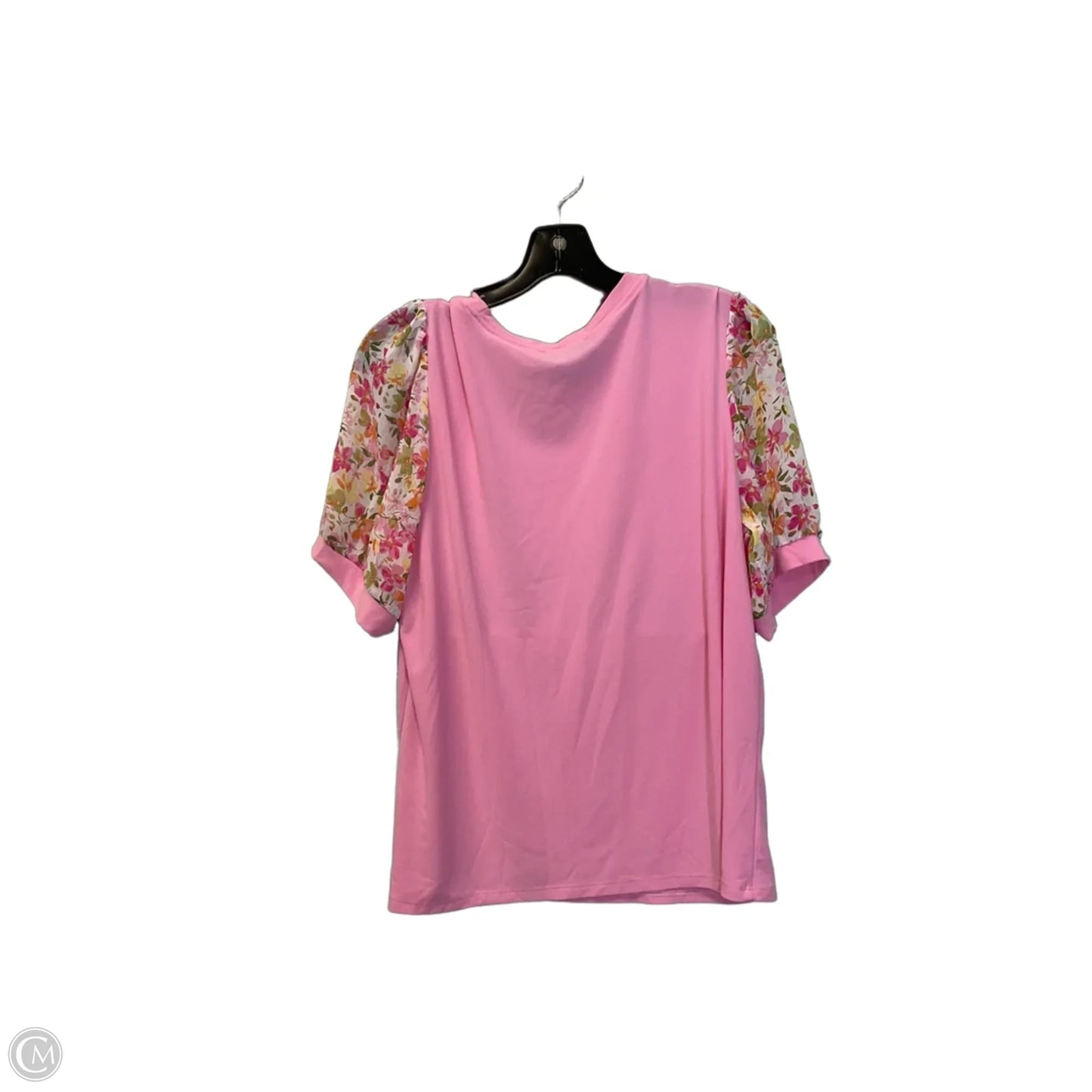 Top Short Sleeve By Cece In Pink, Size: L