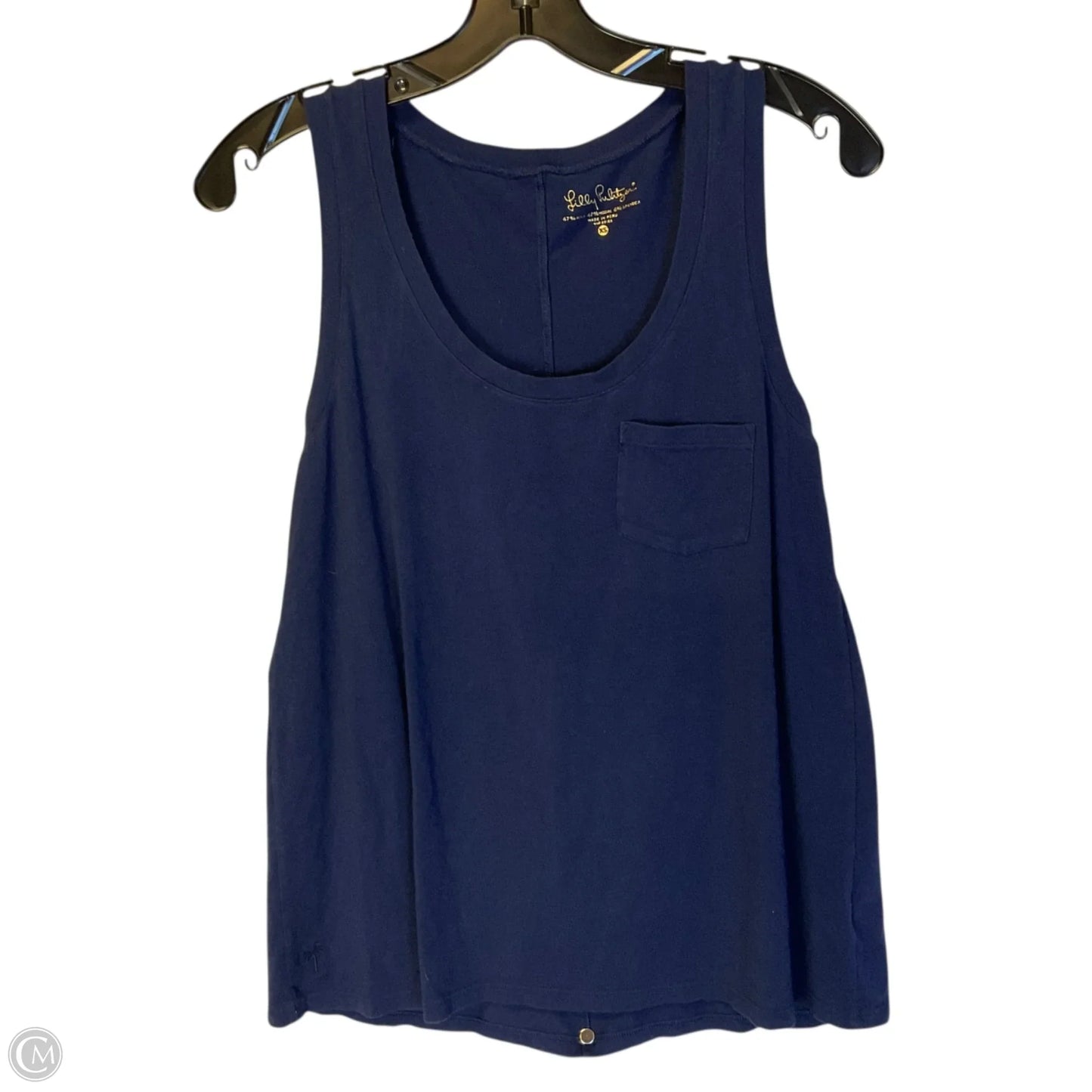 Top Sleeveless Designer By Lilly Pulitzer In Navy, Size: Xs