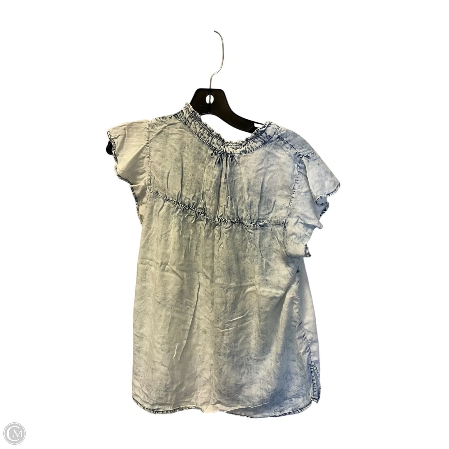 Top Short Sleeve By Clothes Mentor In Blue Denim, Size: S