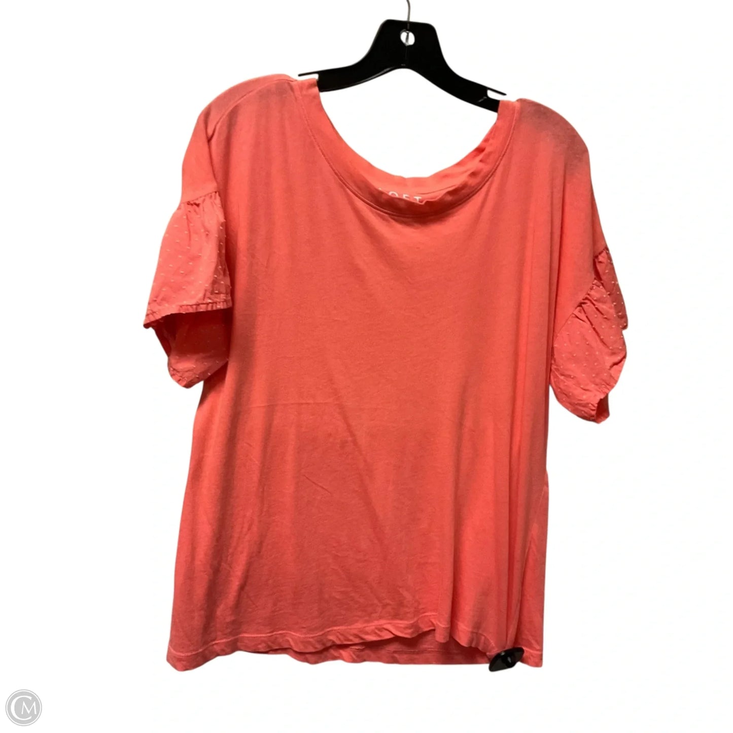 Top Short Sleeve By Loft In Pink, Size: M