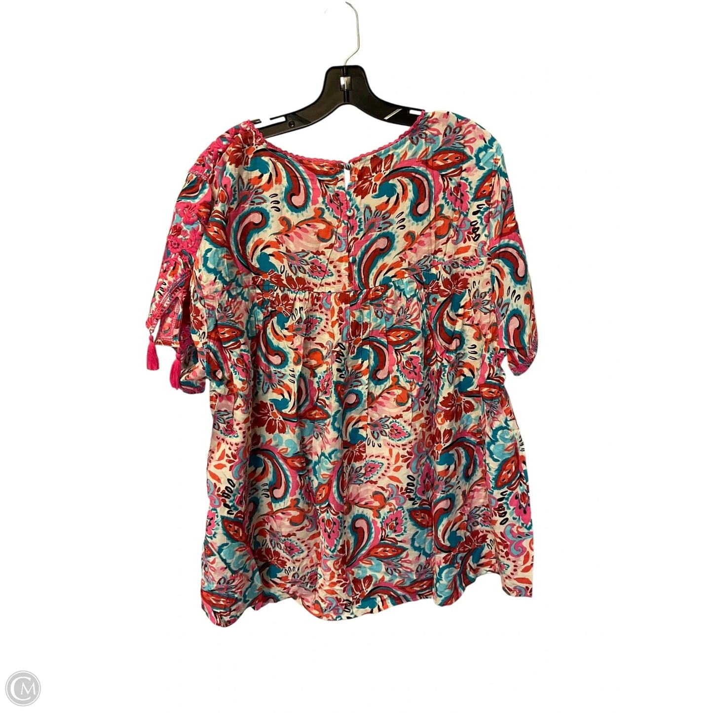 Top Short Sleeve By Savanna Jane In Pink, Size: 3x