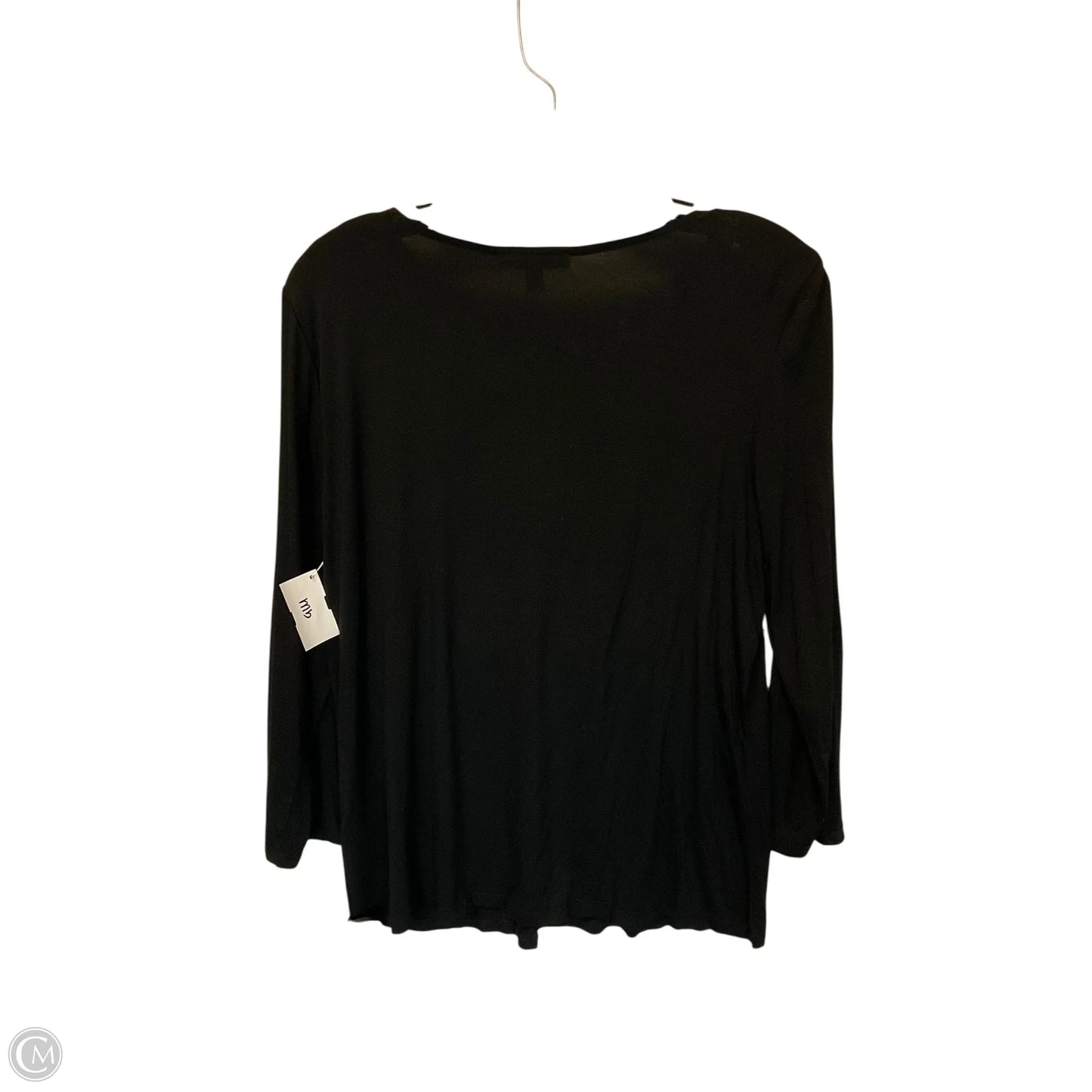 Top Long Sleeve By Cable And Gauge In Black, Size: L