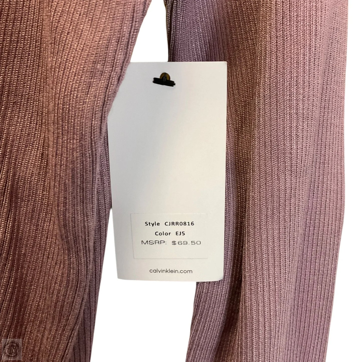 Top Long Sleeve By Calvin Klein In Purple, Size: L