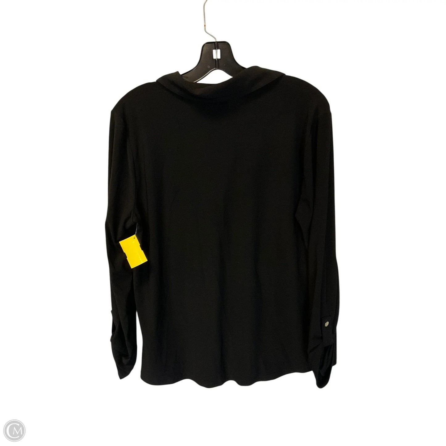 Top Long Sleeve By Anne Klein In Black, Size: L