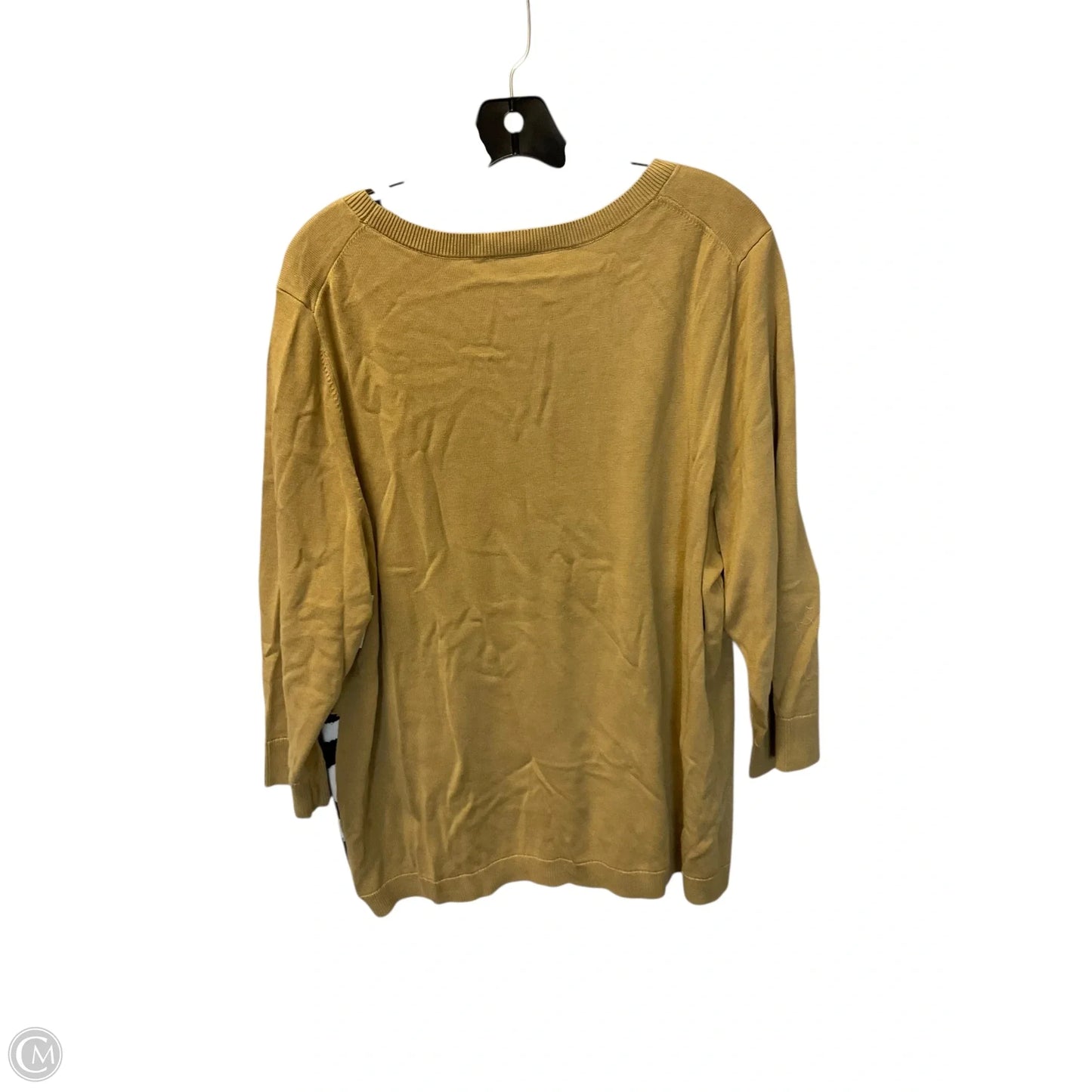 Top 3/4 Sleeve By Talbots In Tan, Size: 2x