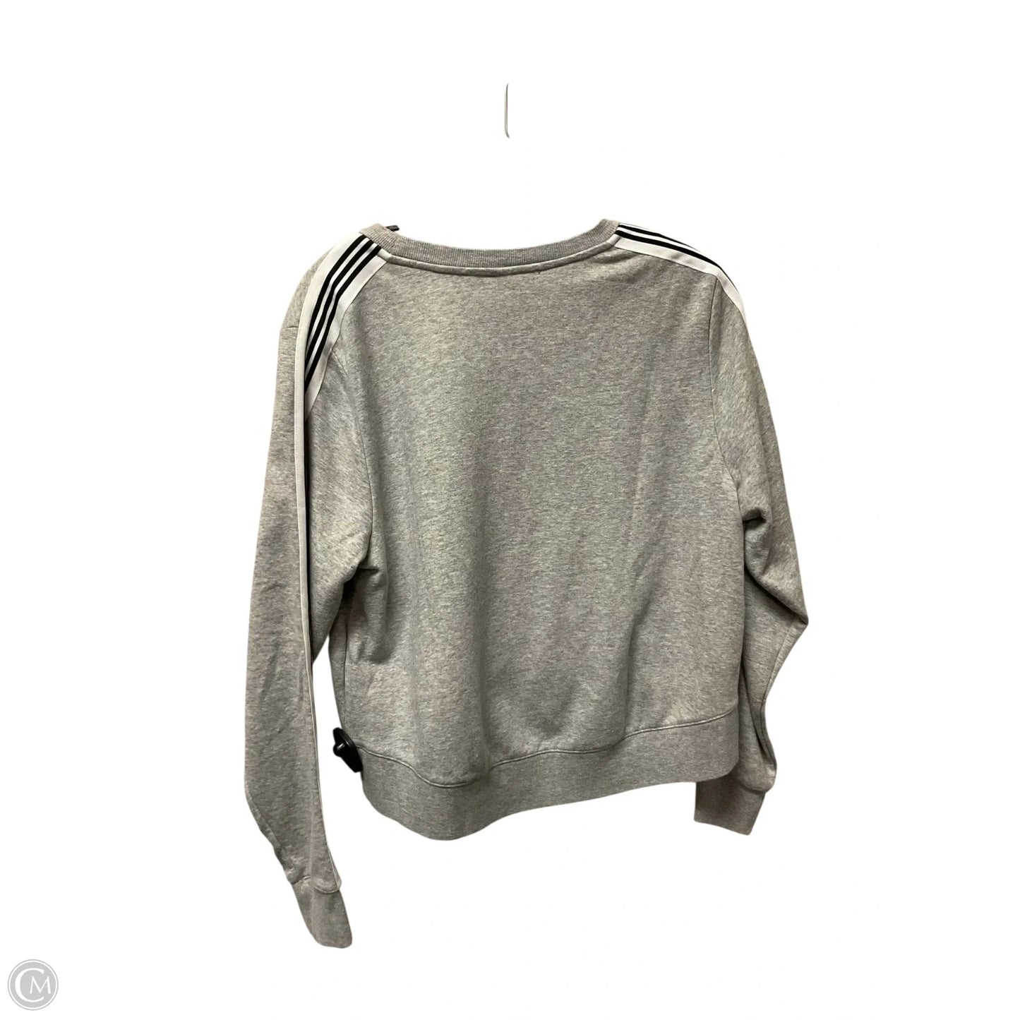 Sweatshirt Crewneck By Adidas In Grey, Size: L