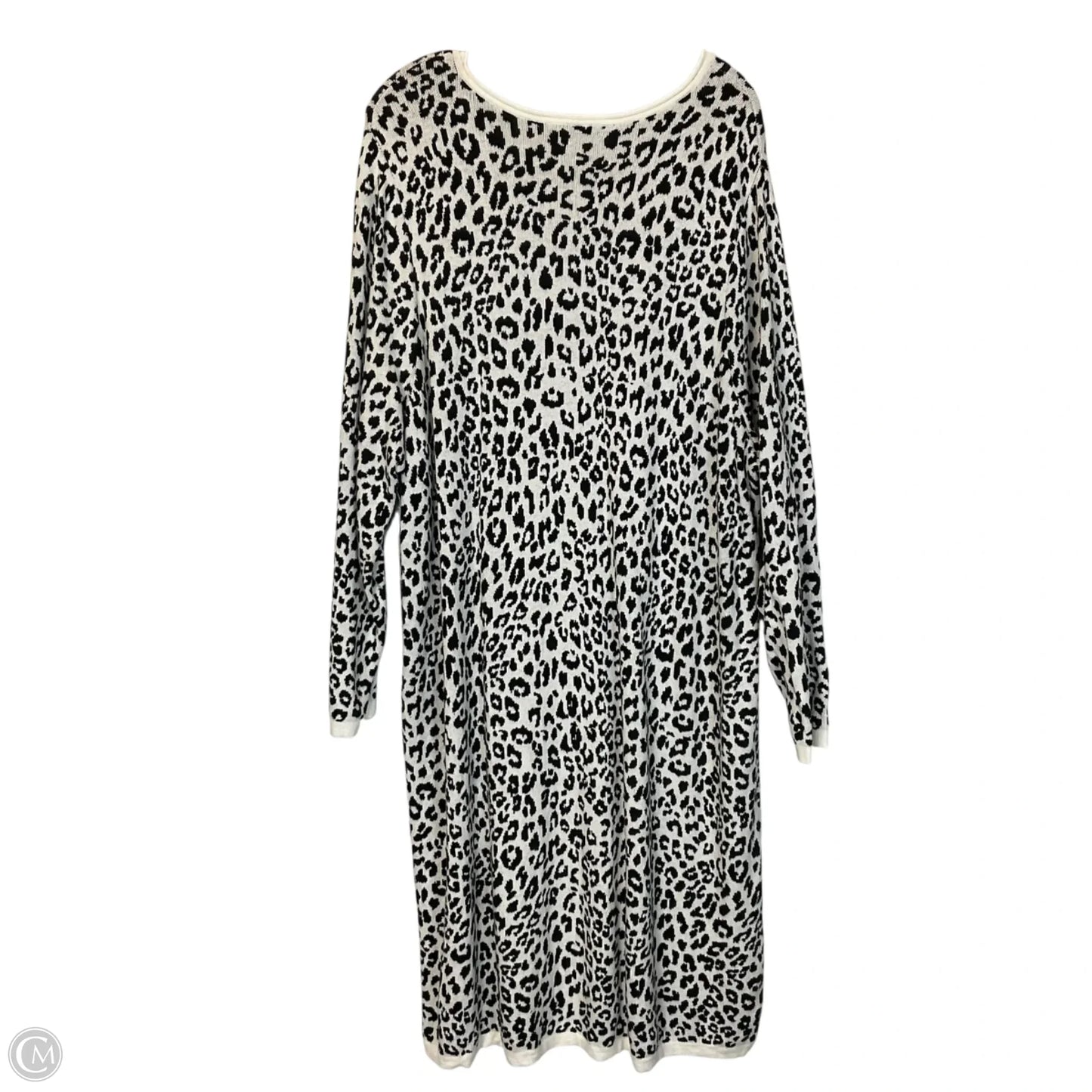 Dress Sweater By Lands End In Animal Print, Size: 3x