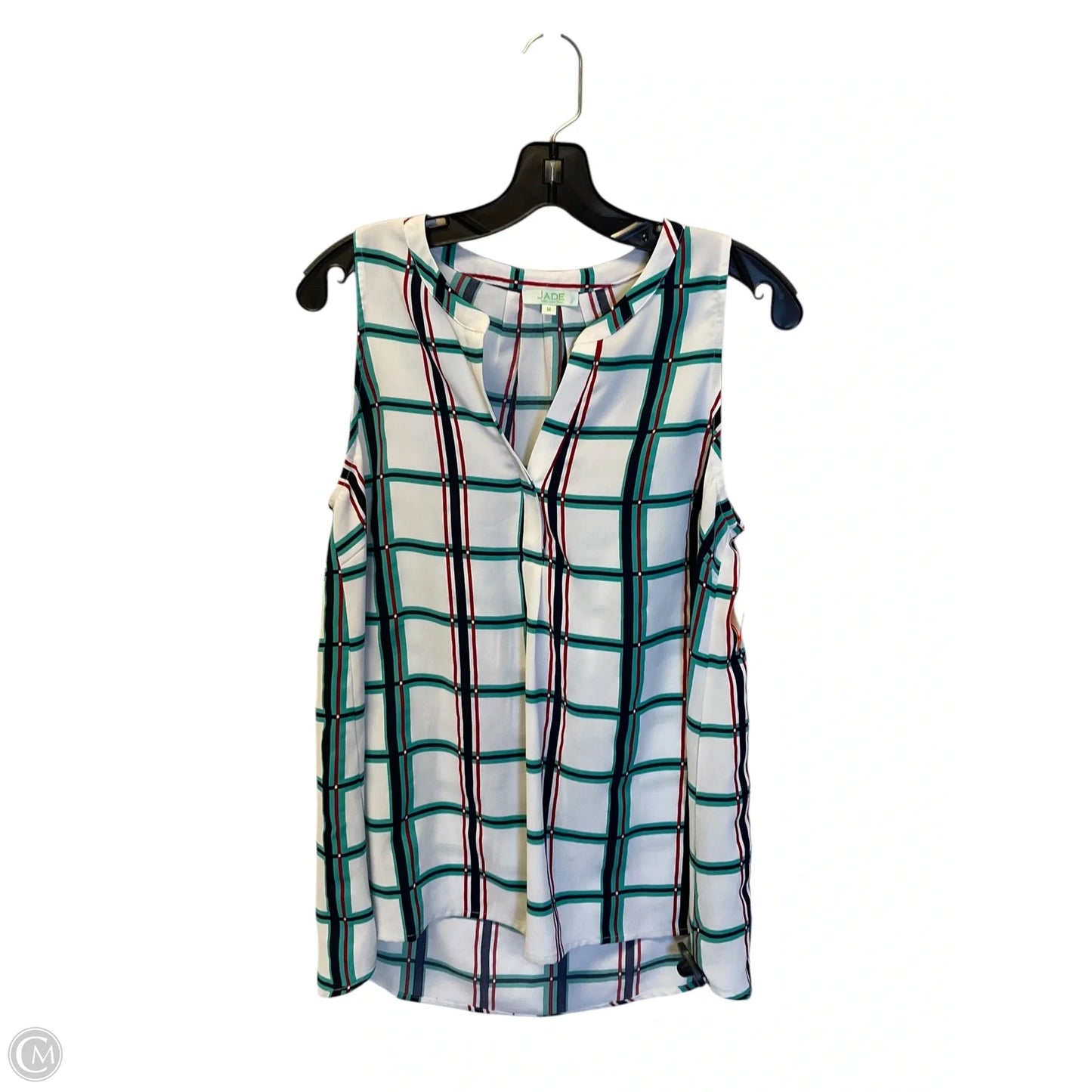Top Sleeveless By Jade In White, Size: M