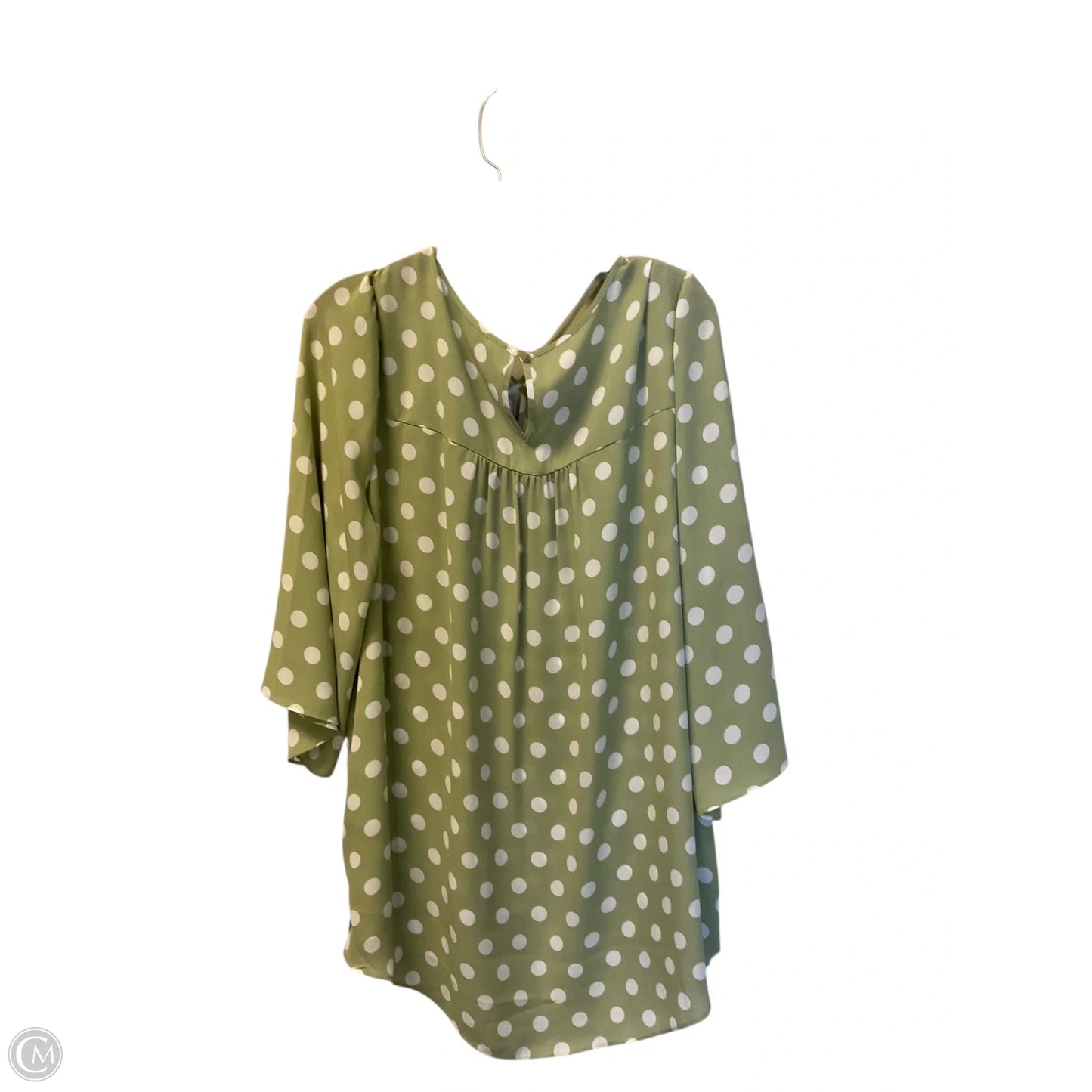 Top Long Sleeve By Cato In Polkadot Pattern, Size: Xl