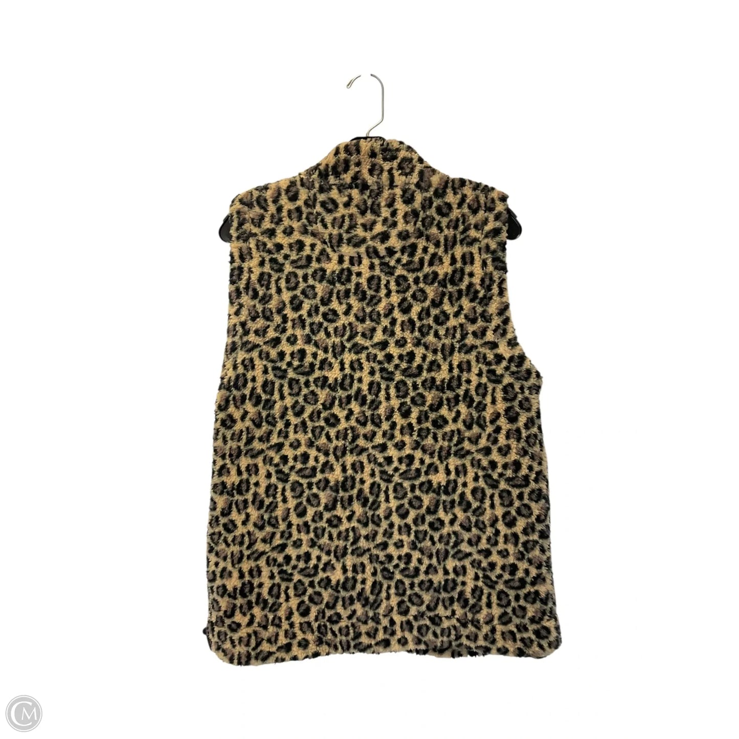 Vest Faux Fur & Sherpa By Calvin Klein In Animal Print, Size: L