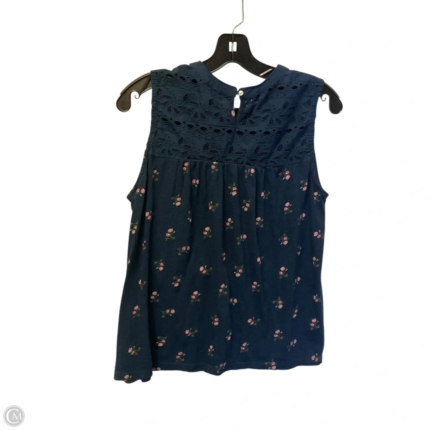 Top Sleeveless By Lucky Brand In Navy, Size: L
