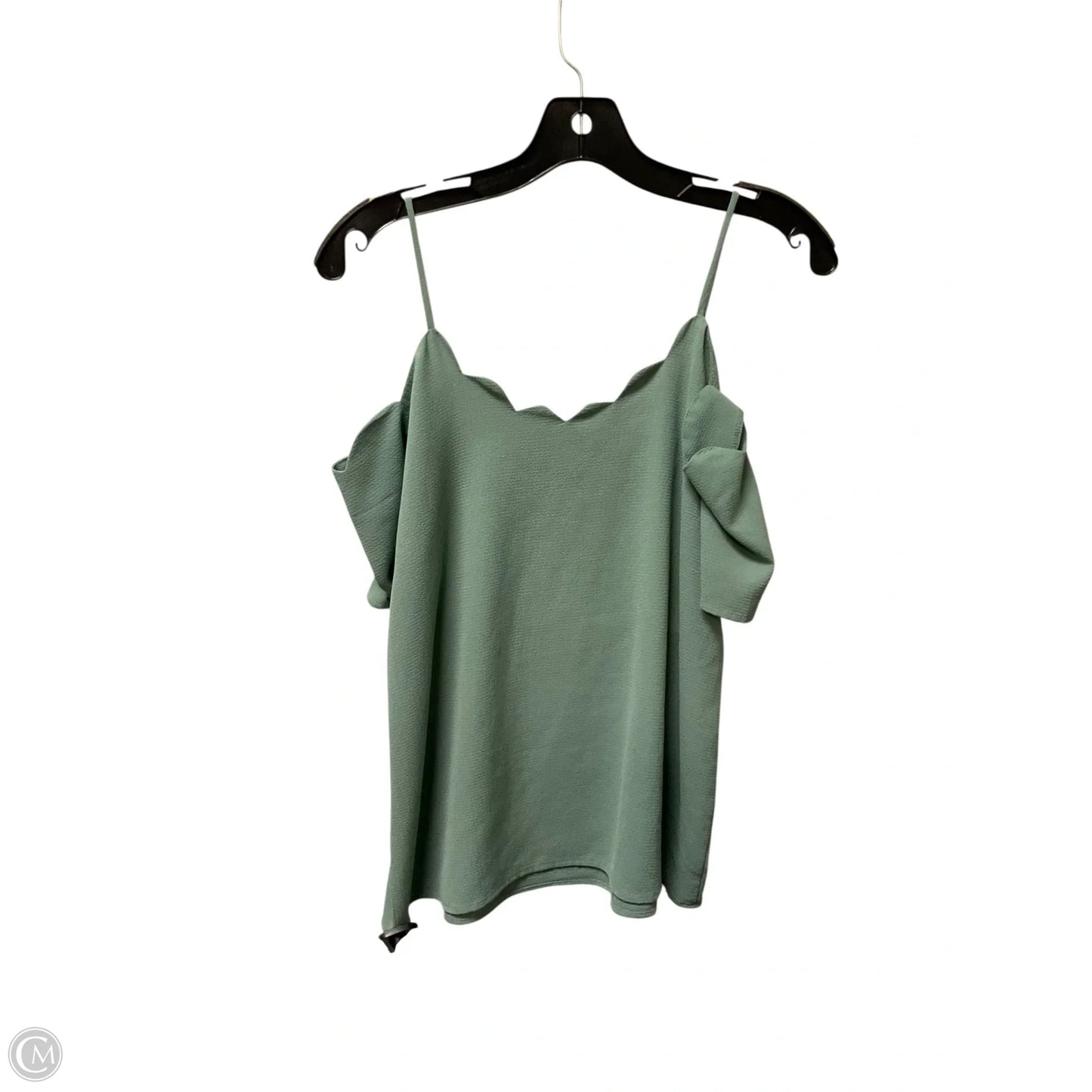 Top Sleeveless By Monteau In Green, Size: L