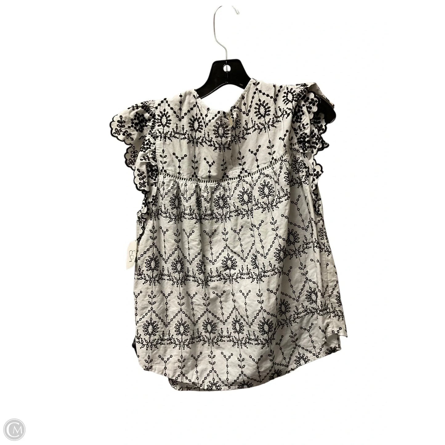 Top Sleeveless By Crown And Ivy In Black & White, Size: Xl