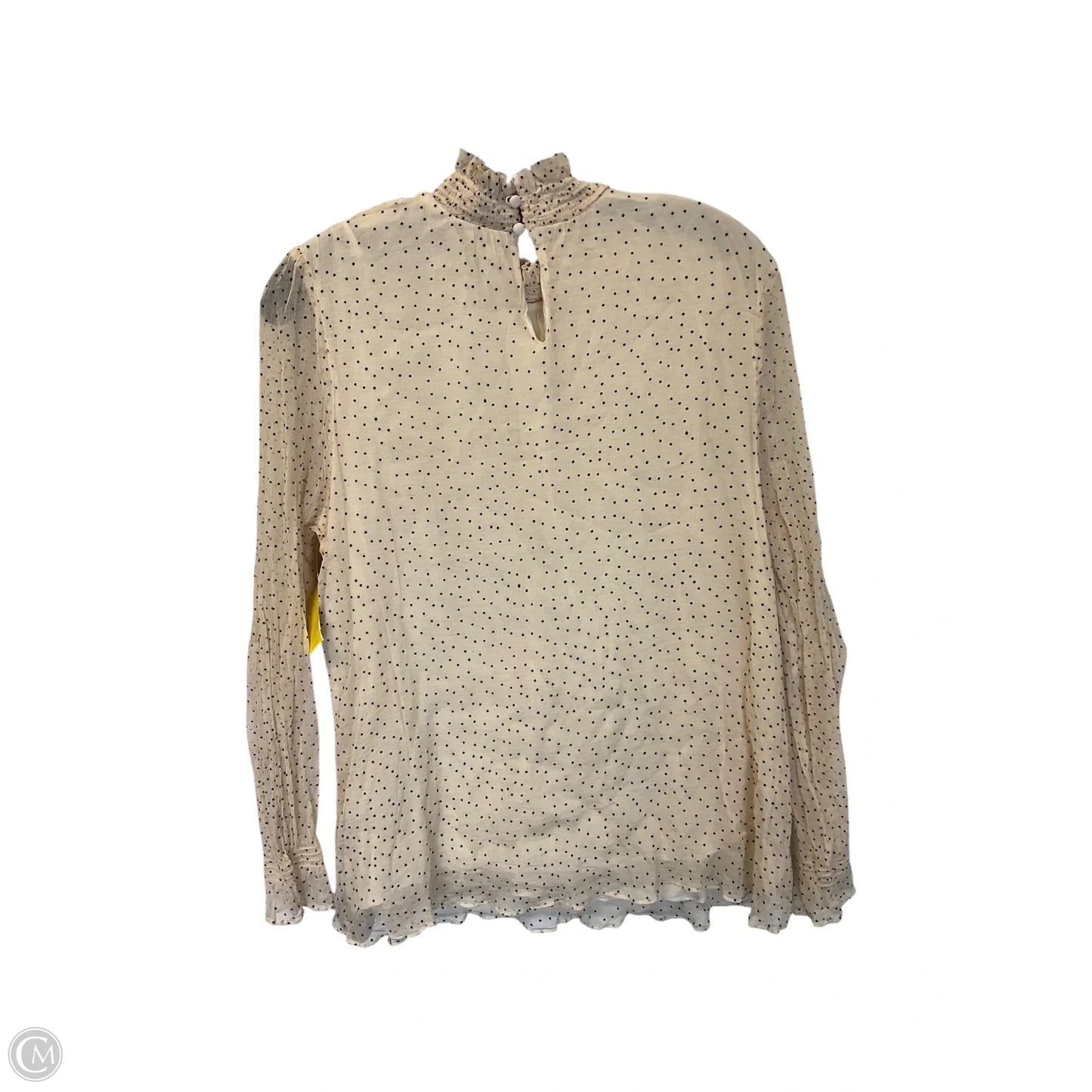 Top Long Sleeve By Sundance In Polkadot Pattern, Size: L