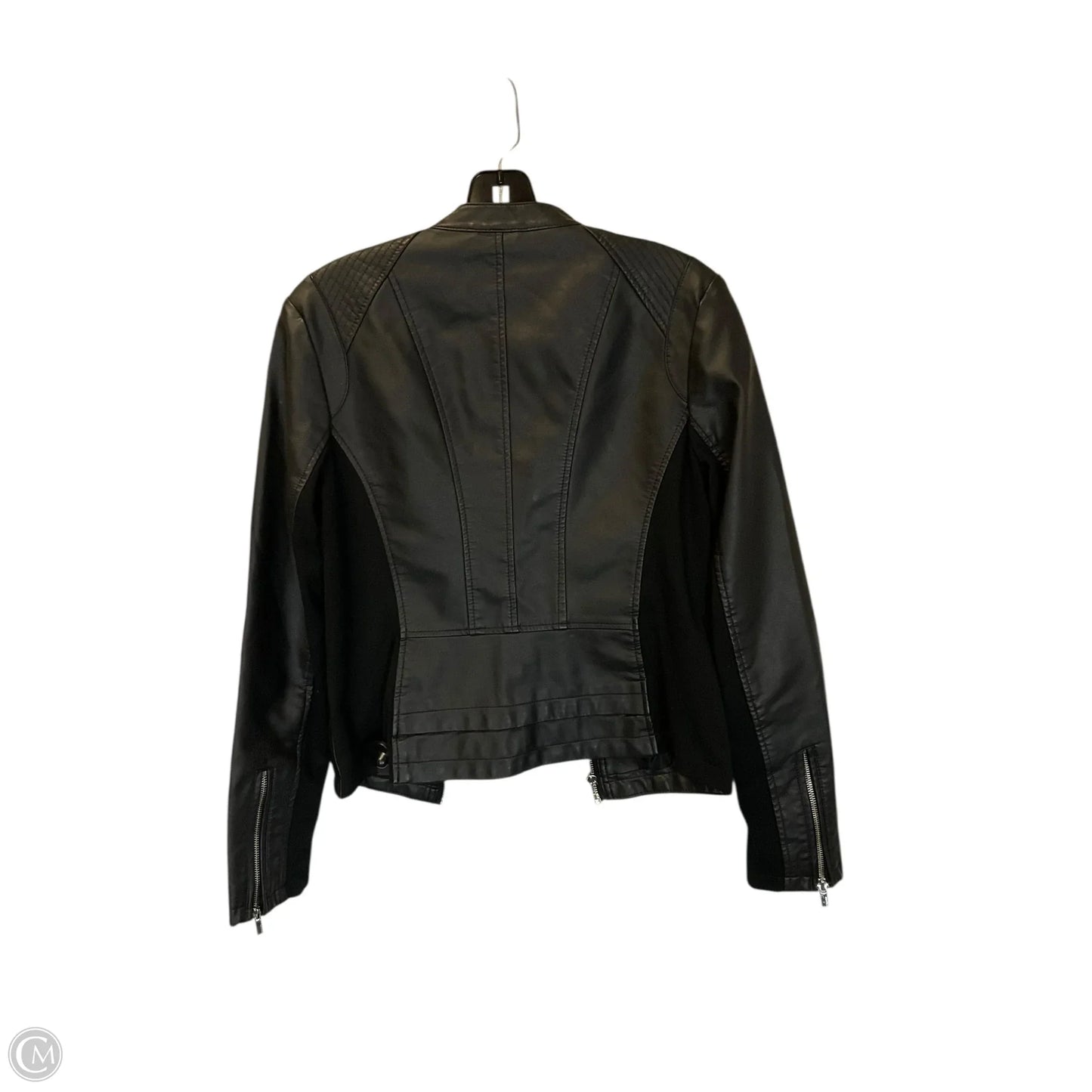 Jacket Moto Leather By Express In Black, Size: S