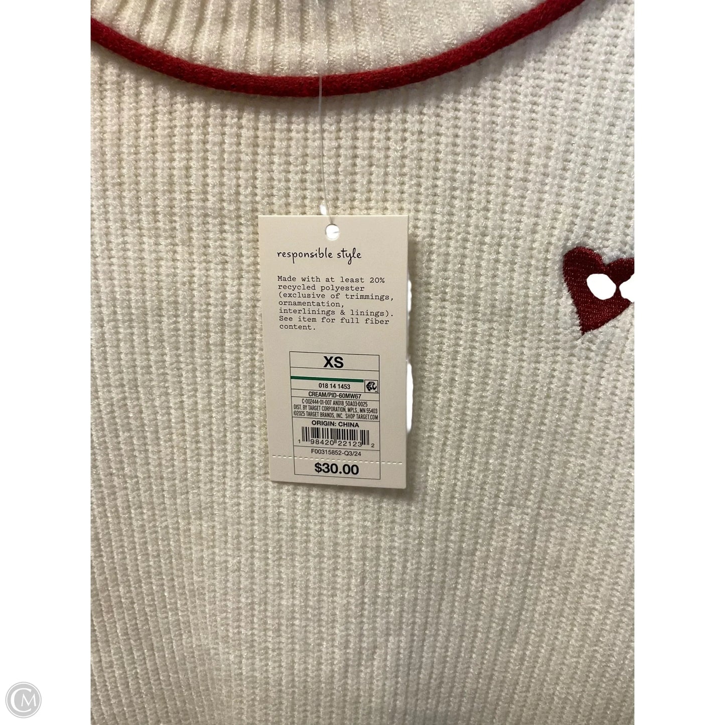 Sweater By A New Day In Cream, Size: Xs
