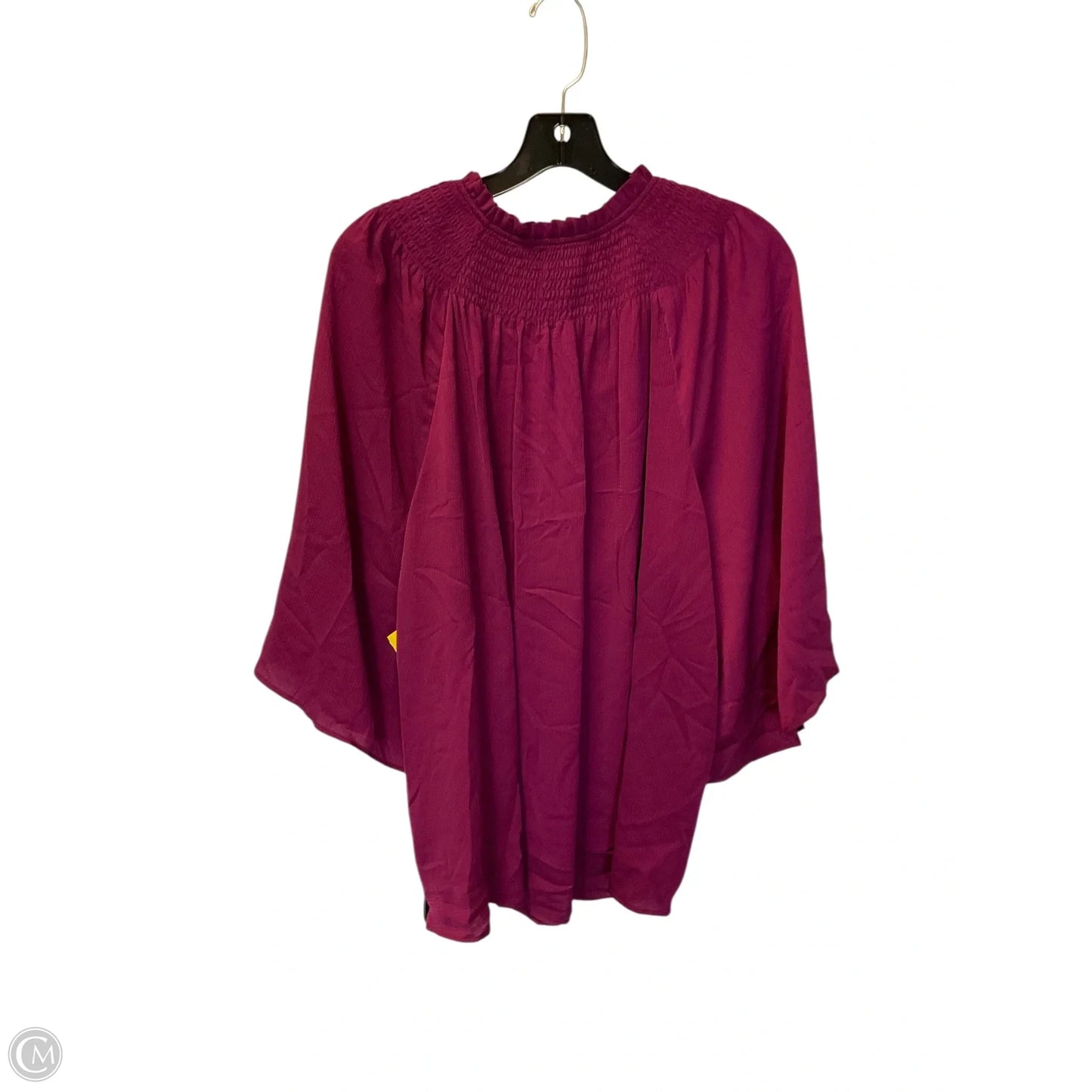 Top Long Sleeve By Investments In Purple, Size: 1x