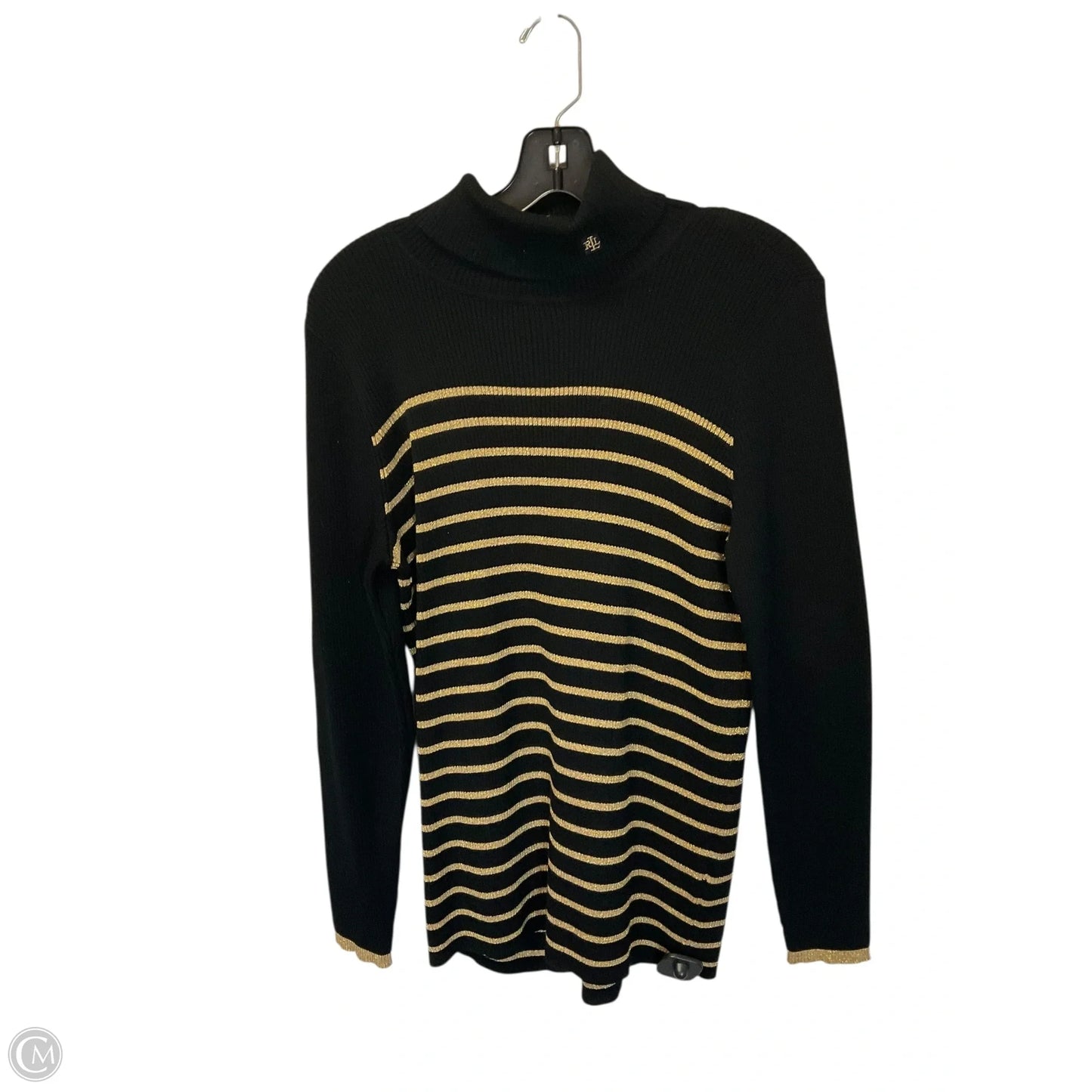Top Long Sleeve By Lauren By Ralph Lauren In Striped Pattern, Size: 1x