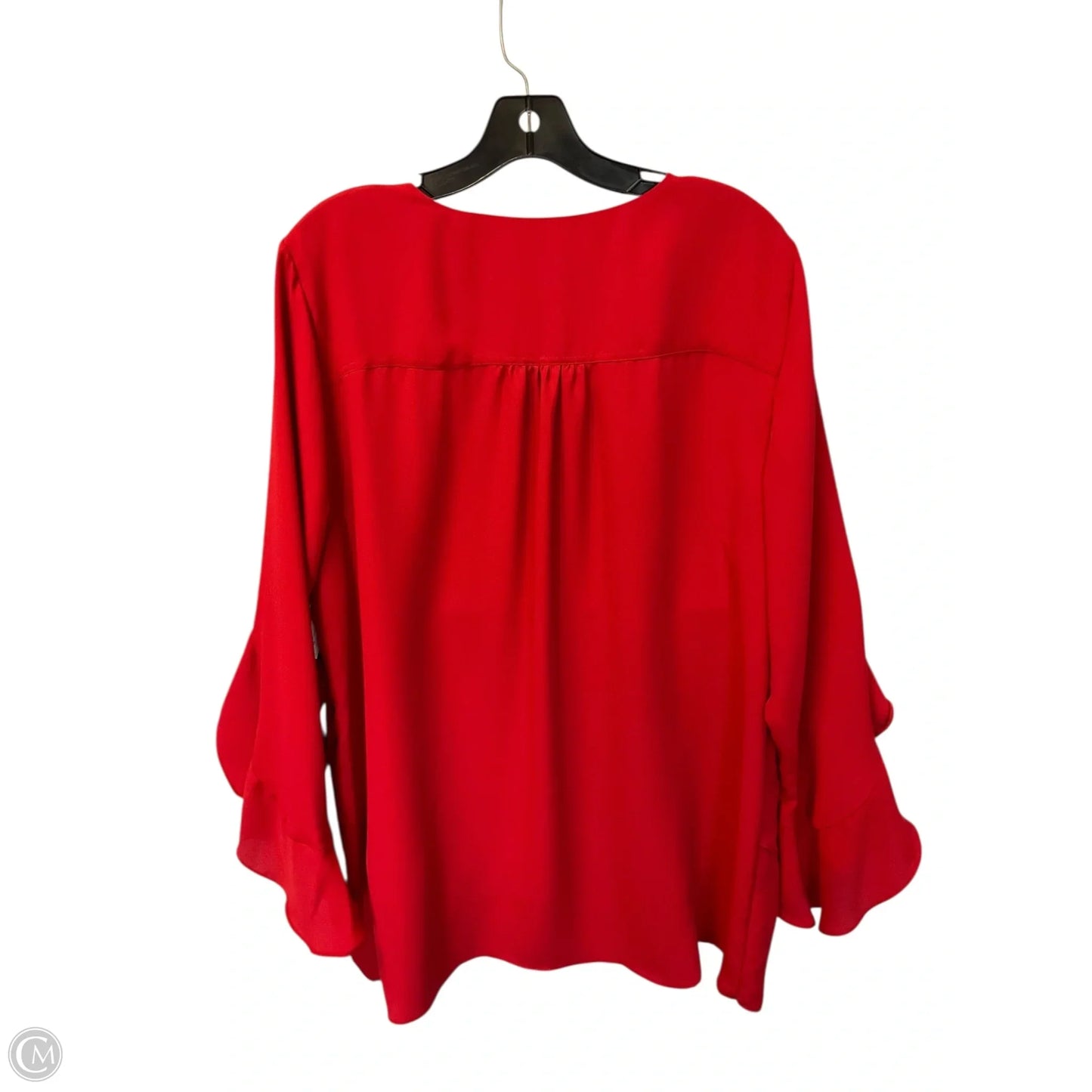 Top Long Sleeve By Vince Camuto In Red, Size: Xl