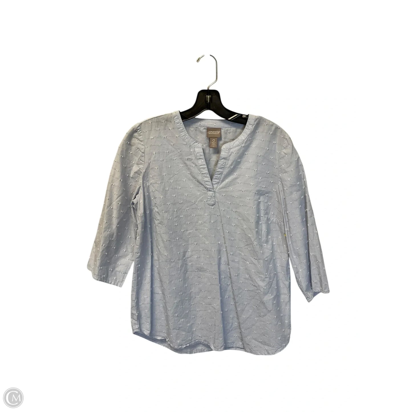 Top Long Sleeve By Chicos In Blue, Size: S
