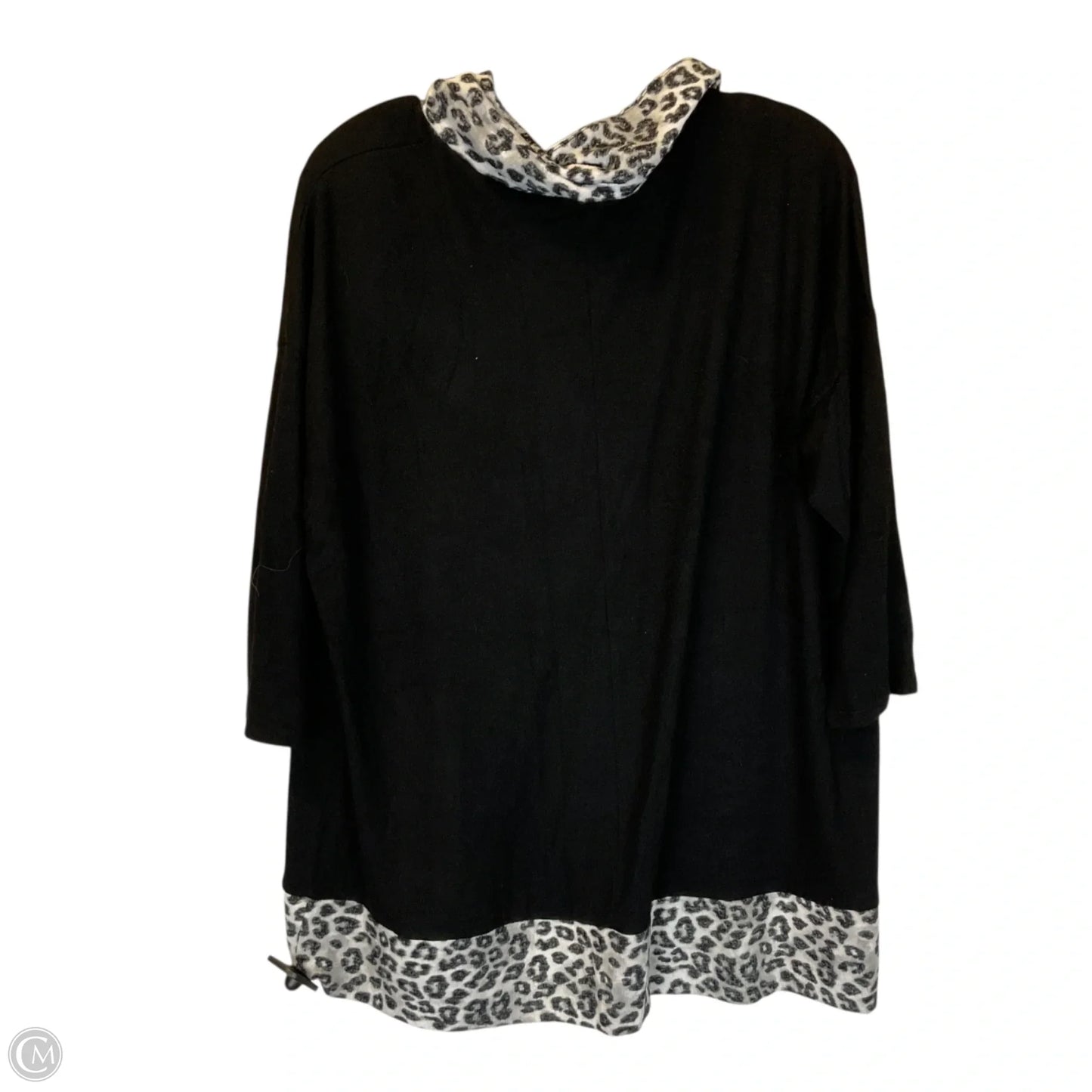Top Long Sleeve By Chicos In Black, Size: L