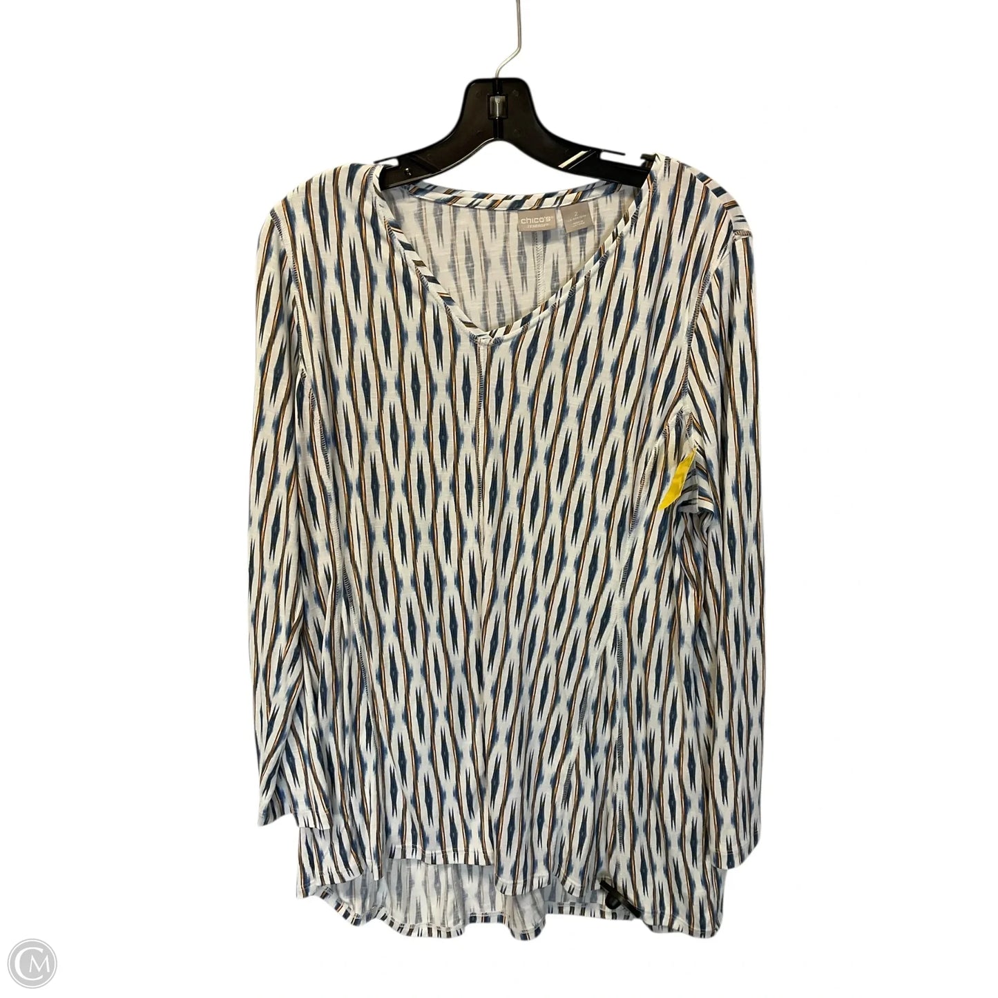Top Long Sleeve By Chicos In Multi-colored, Size: M