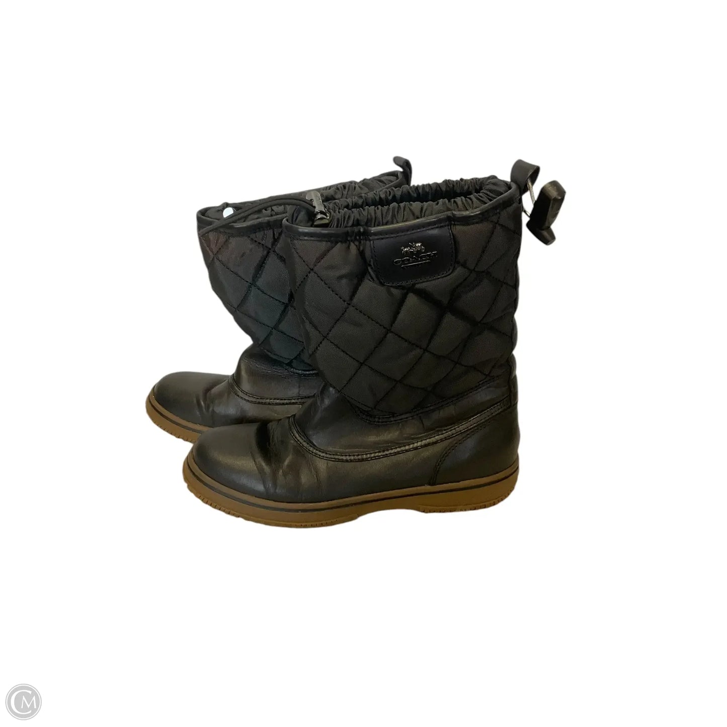 Boots Designer By Coach In Black, Size: 8