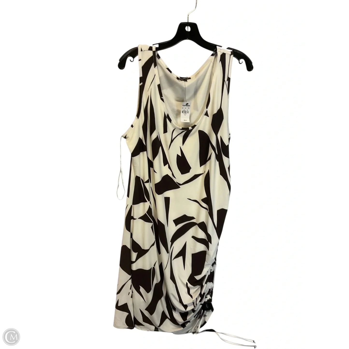 Dress Casual Short By Express In Brown & White, Size: Xl