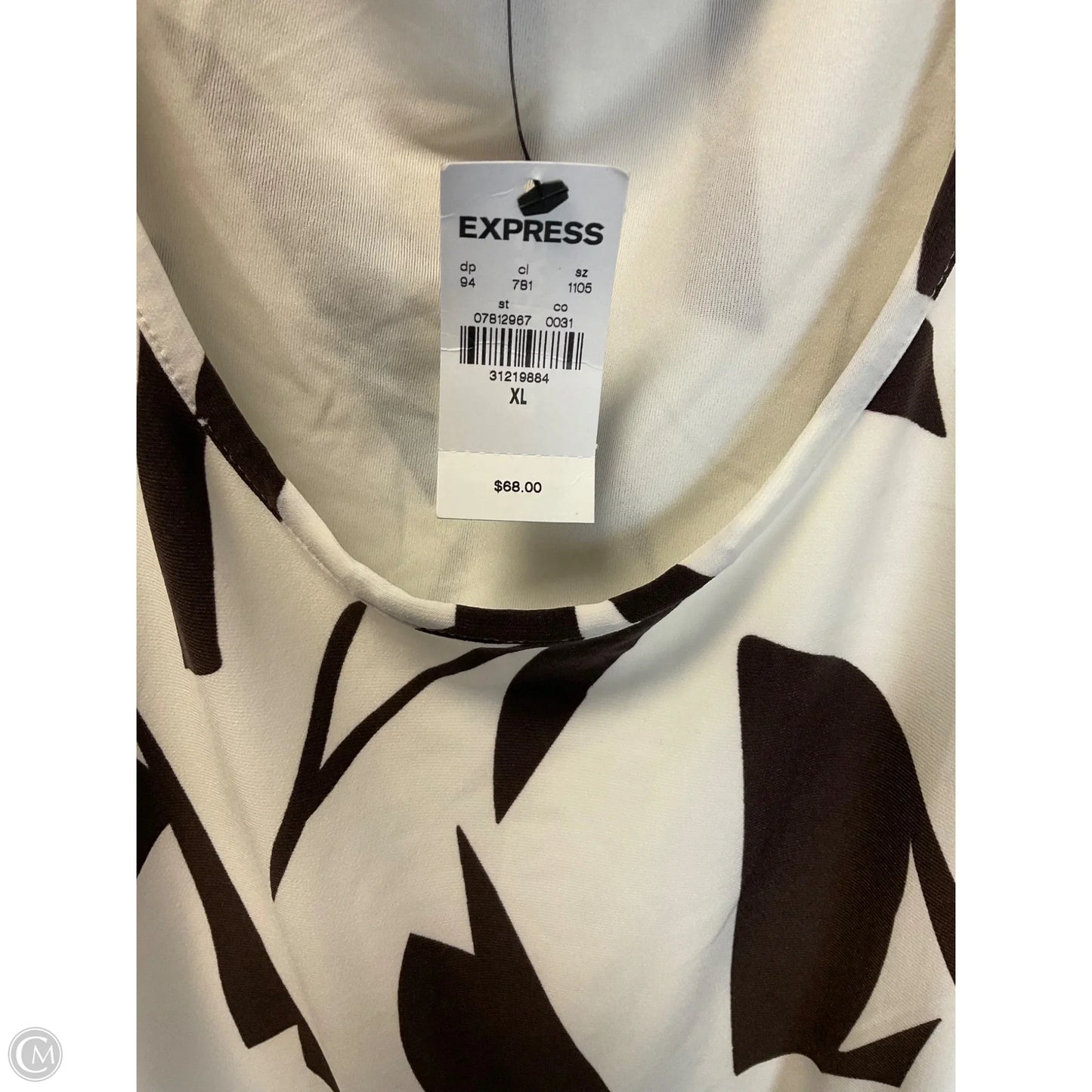 Dress Casual Short By Express In Brown & White, Size: Xl