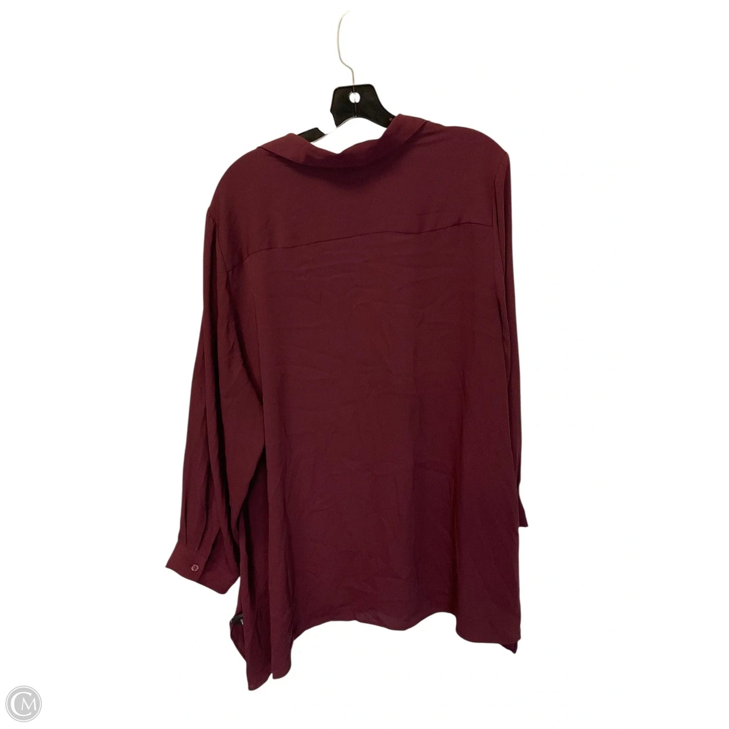 Top Long Sleeve Basic By Chicos In Red, Size: 18