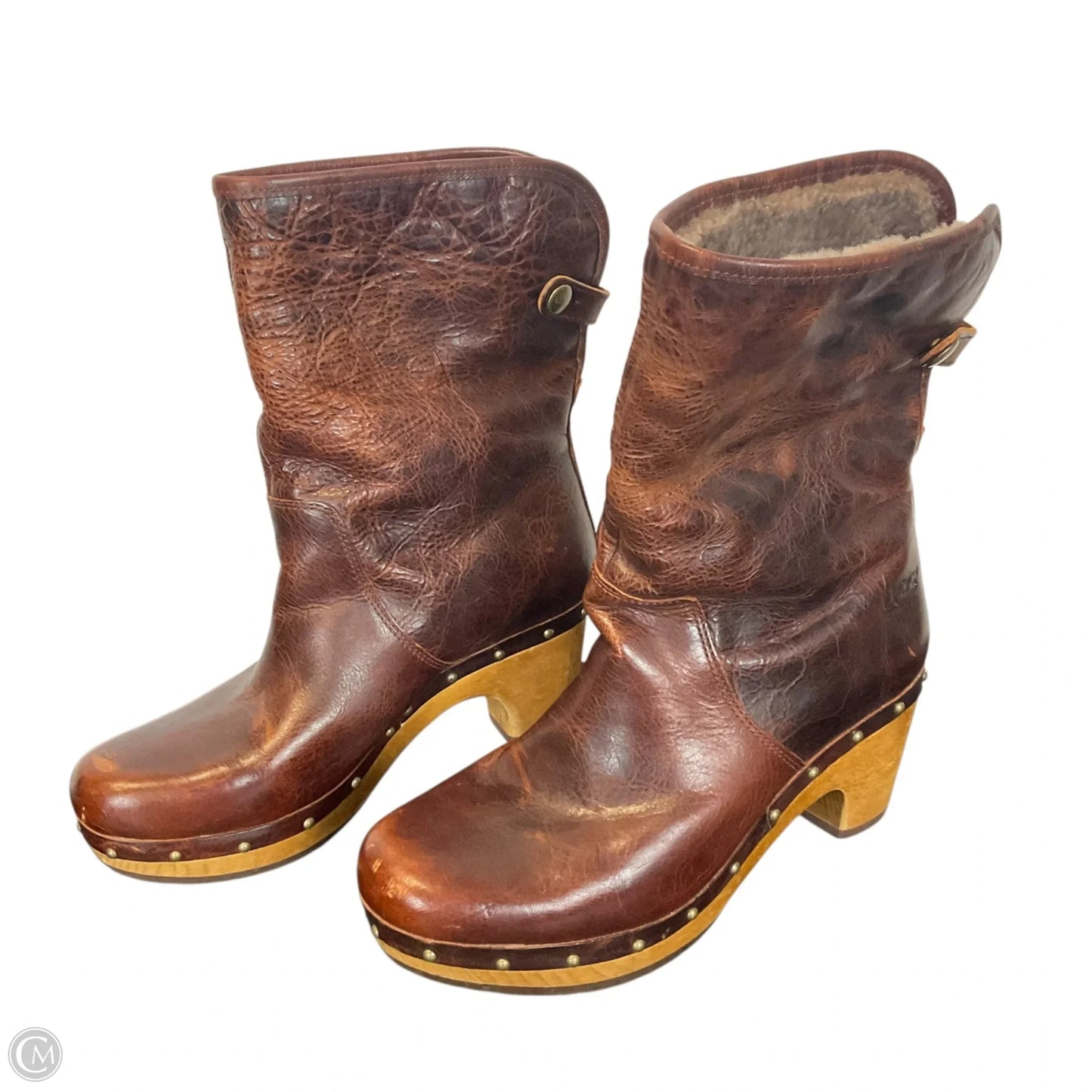 Boots Designer By Ugg In Brown, Size: 7