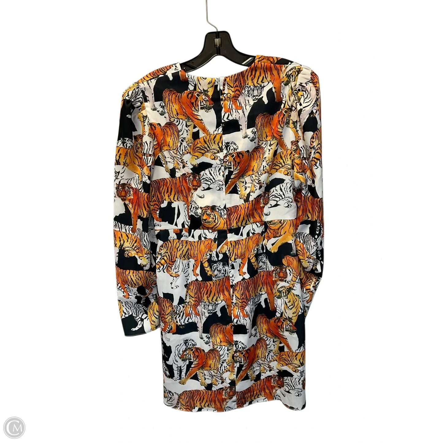 Dress Casual Short By Kendall + Kylie In Orange & White, Size: 10