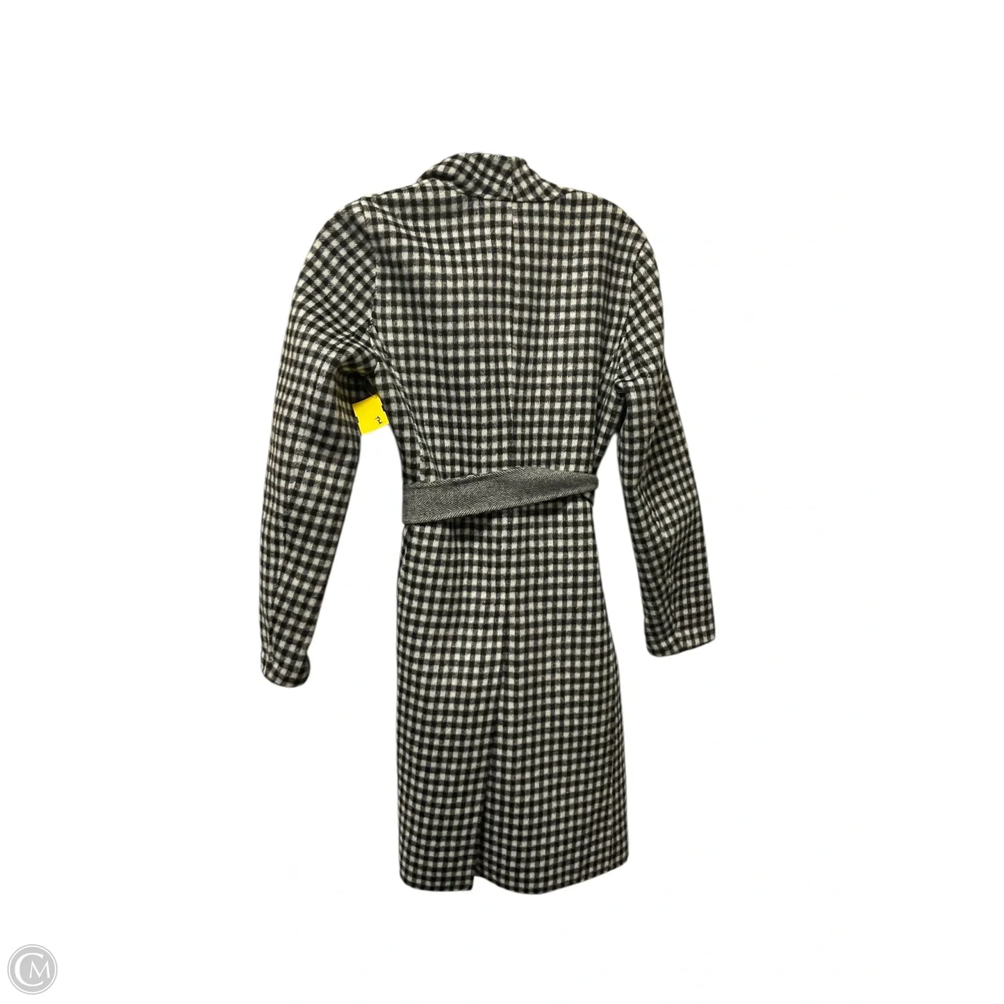 Coat Trench Coat By Talbots In Black & White, Size: 2