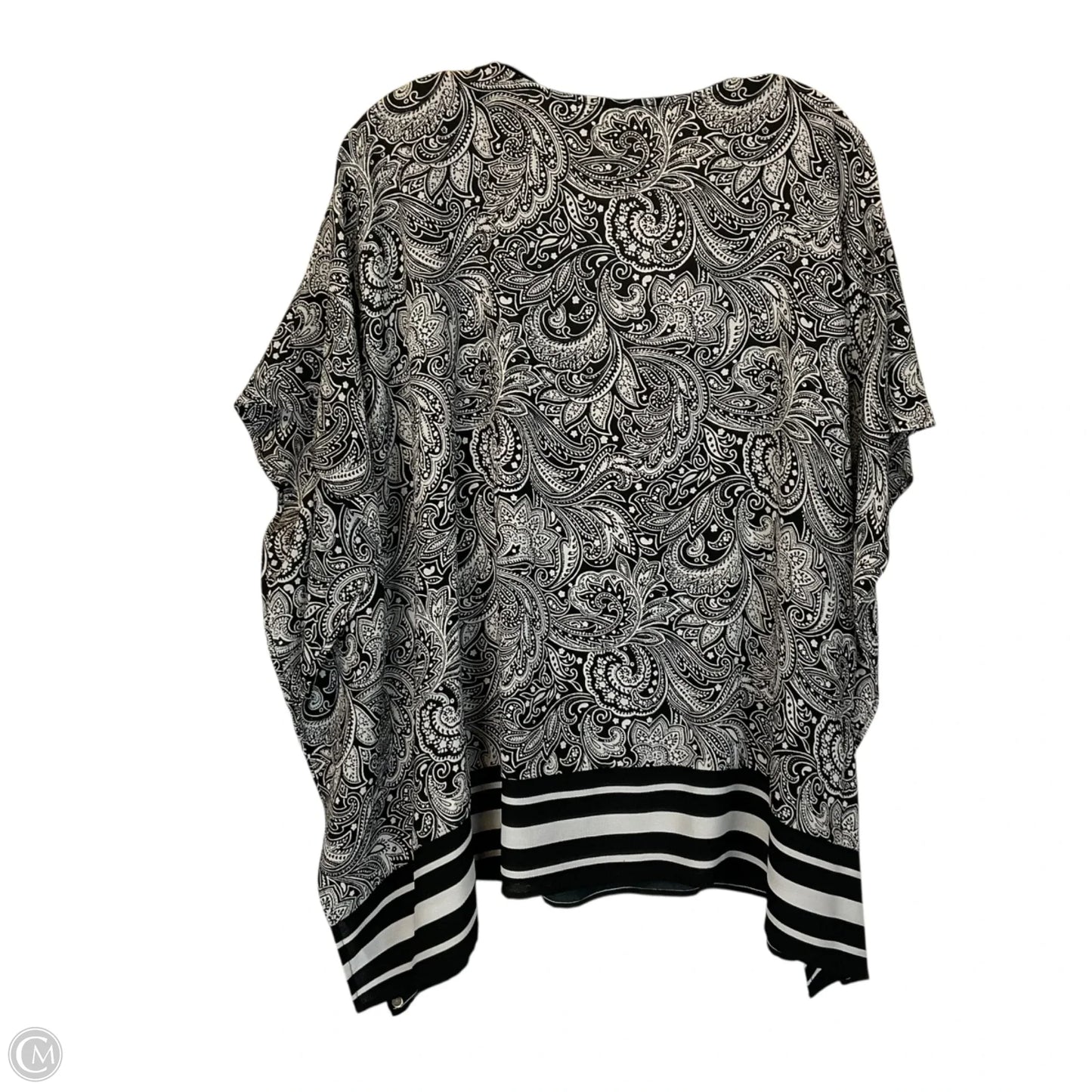 Top Short Sleeve By Michael By Michael Kors In Black & White, Size: Xl