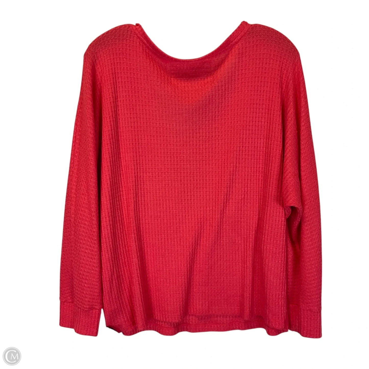 Top Long Sleeve Basic By Anthropologie In Red, Size: L