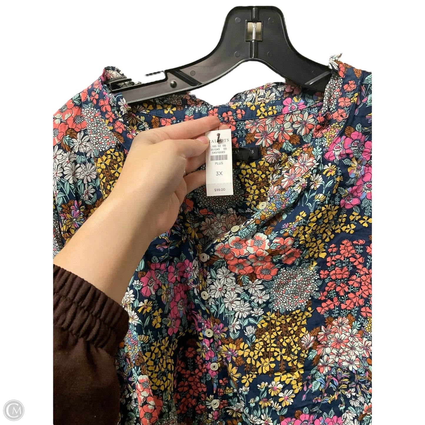 Top Long Sleeve By Talbots In Multi-colored, Size: 3x