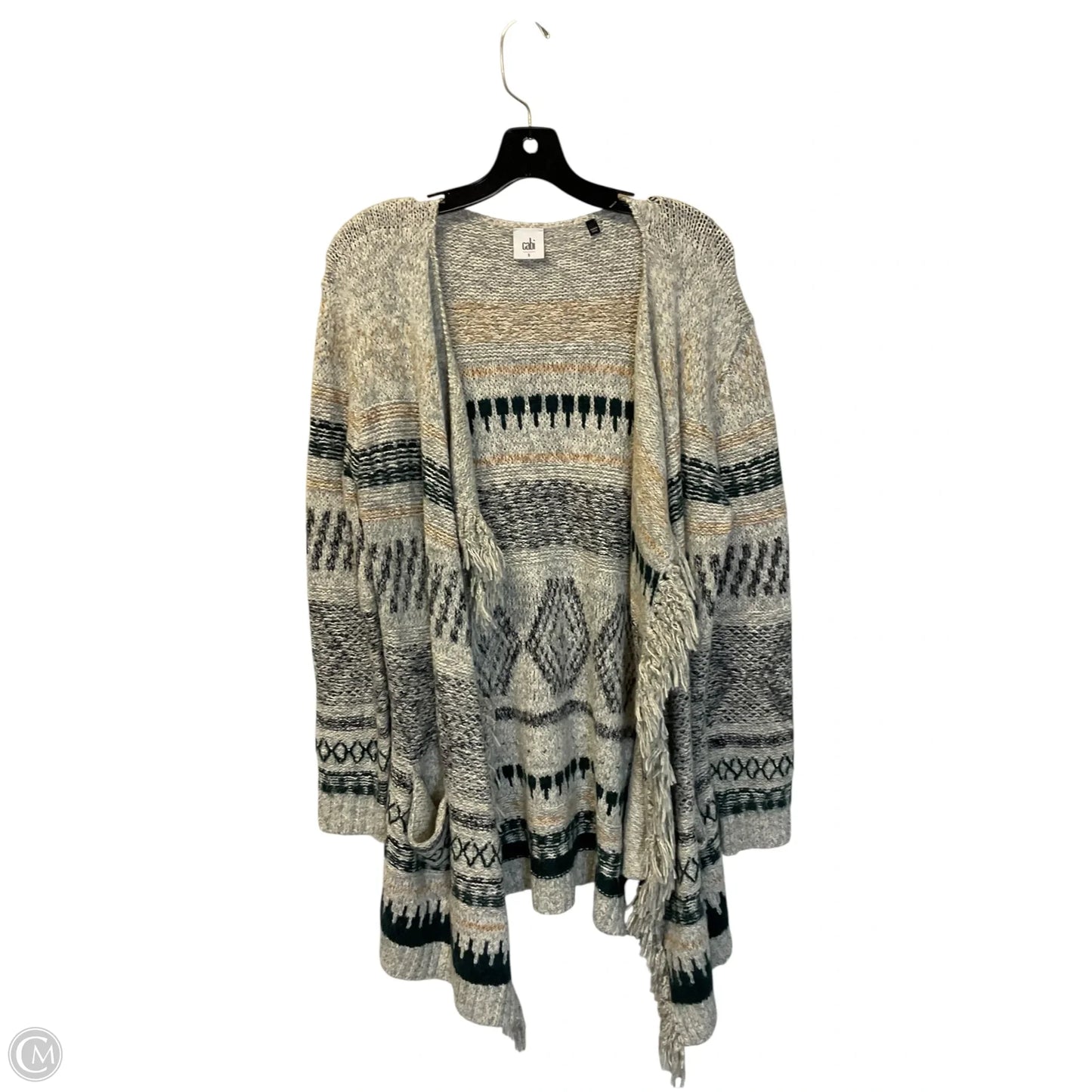 Sweater Cardigan By Cabi In Grey, Size: S