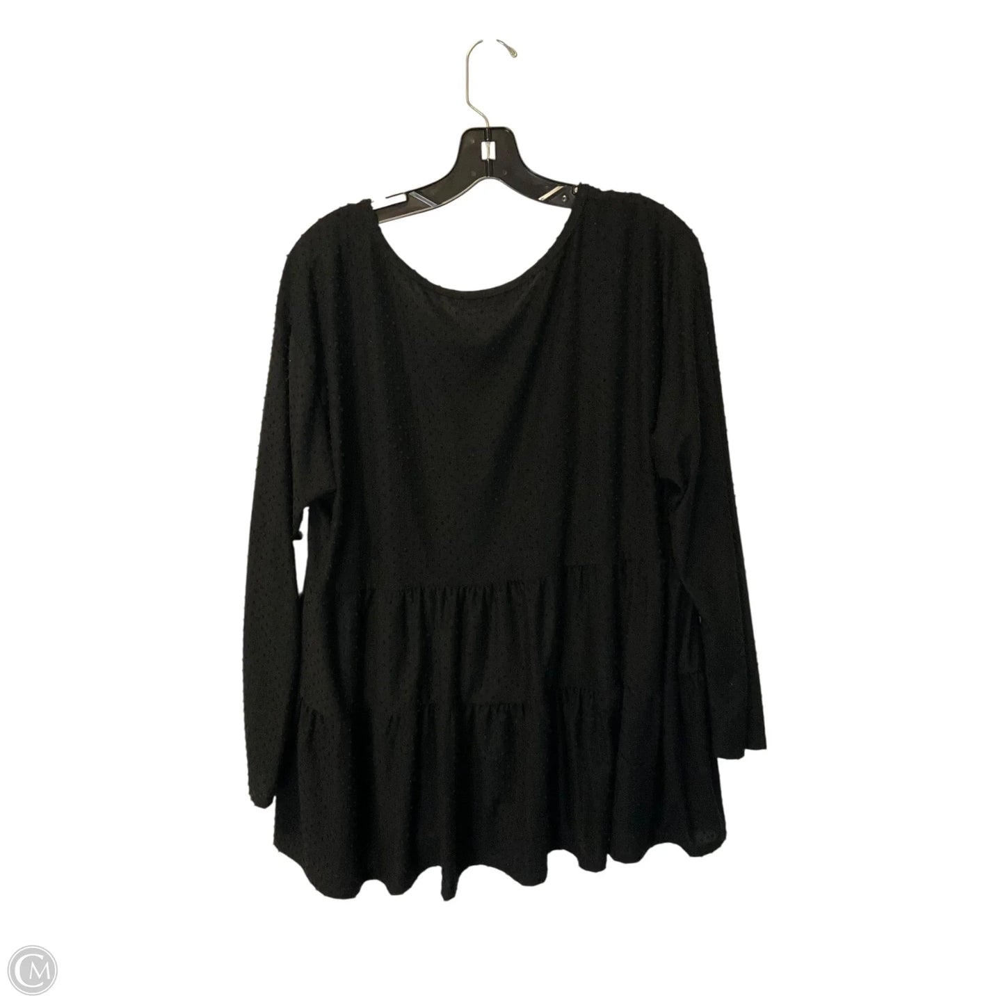 Top Long Sleeve By Almost Pink In Black, Size: 1x
