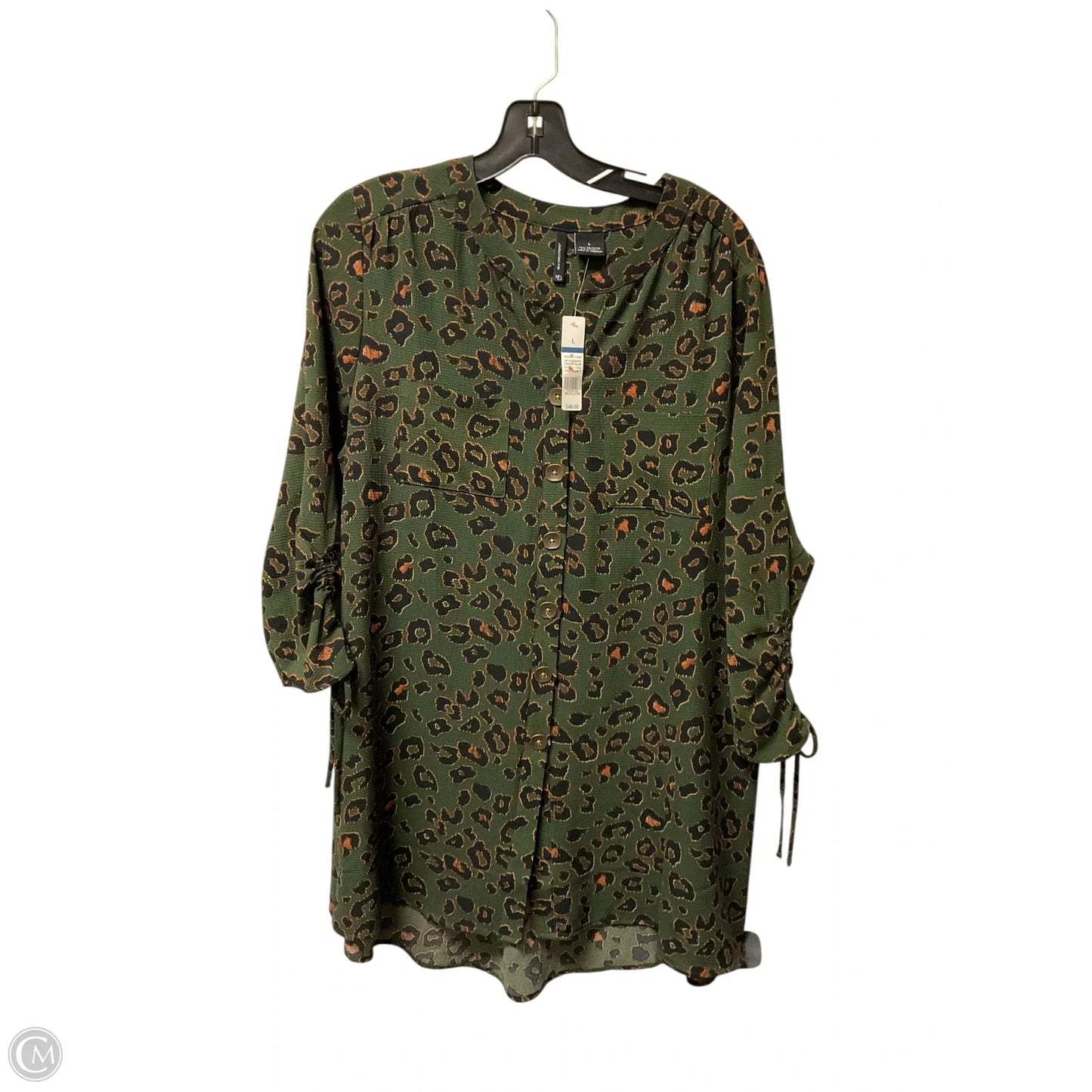 Top Long Sleeve By New Directions In Green, Size: L