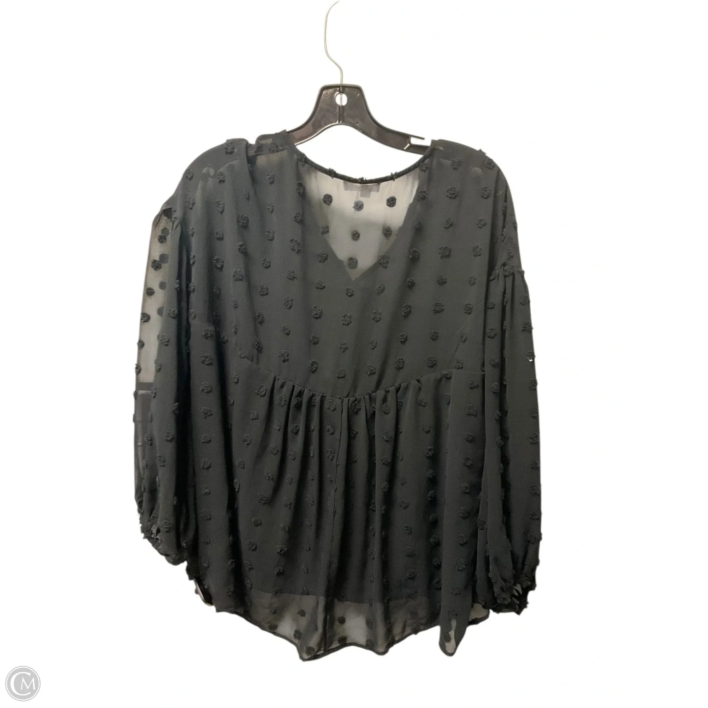 Top Long Sleeve By Entro In Black, Size: S