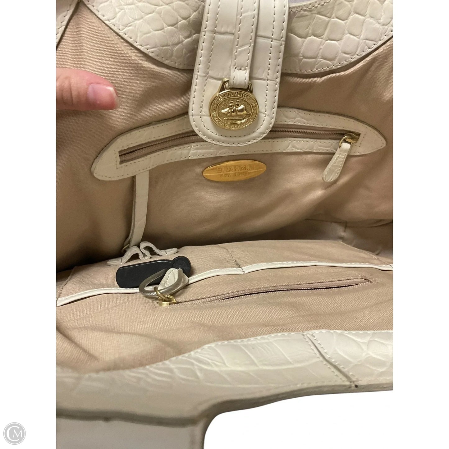 Handbag Designer By Brahmin, Size: Medium