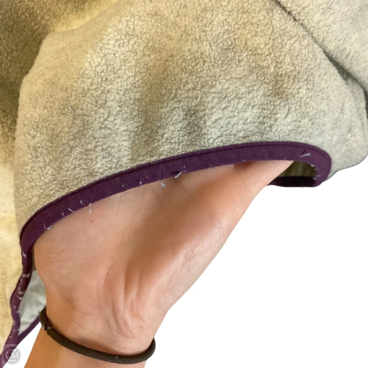 Jacket Fleece By Patagonia In Grey & Purple, Size: Xl