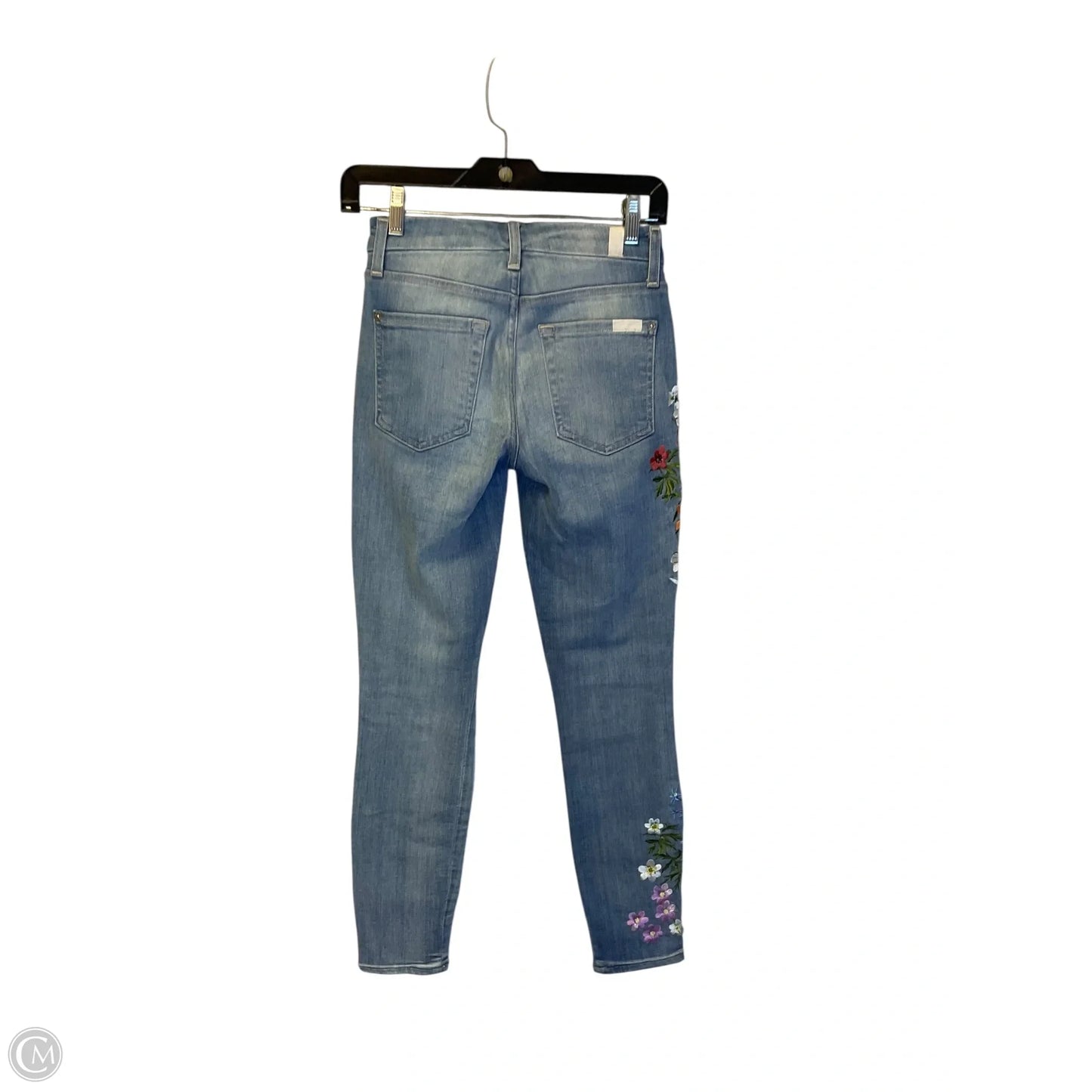 Jeans Skinny By 7 For All Mankind In Blue Denim, Size: 0
