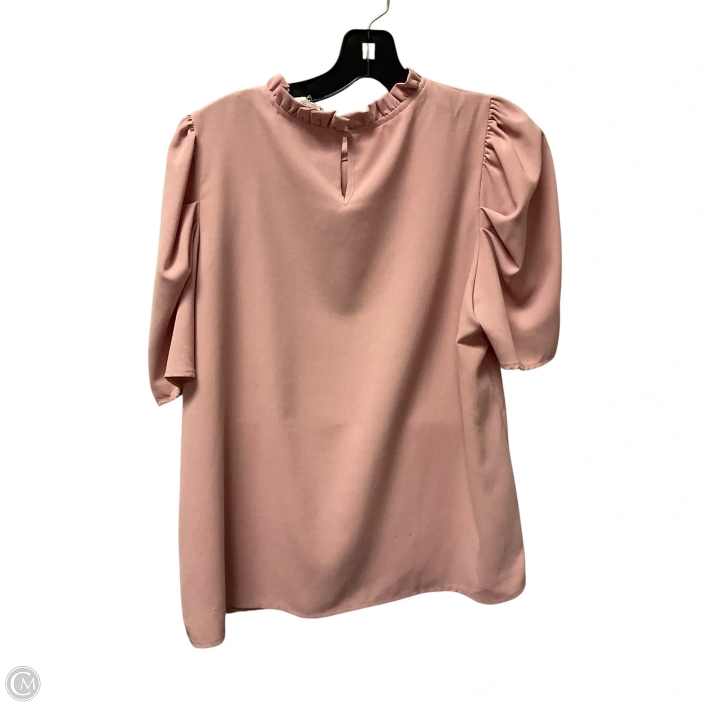 Top Short Sleeve By Savanna Jane In Pink, Size: M