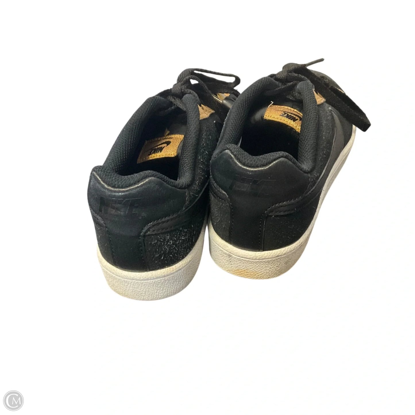 Shoes Athletic By Nike In Black & Gold, Size: 7.5