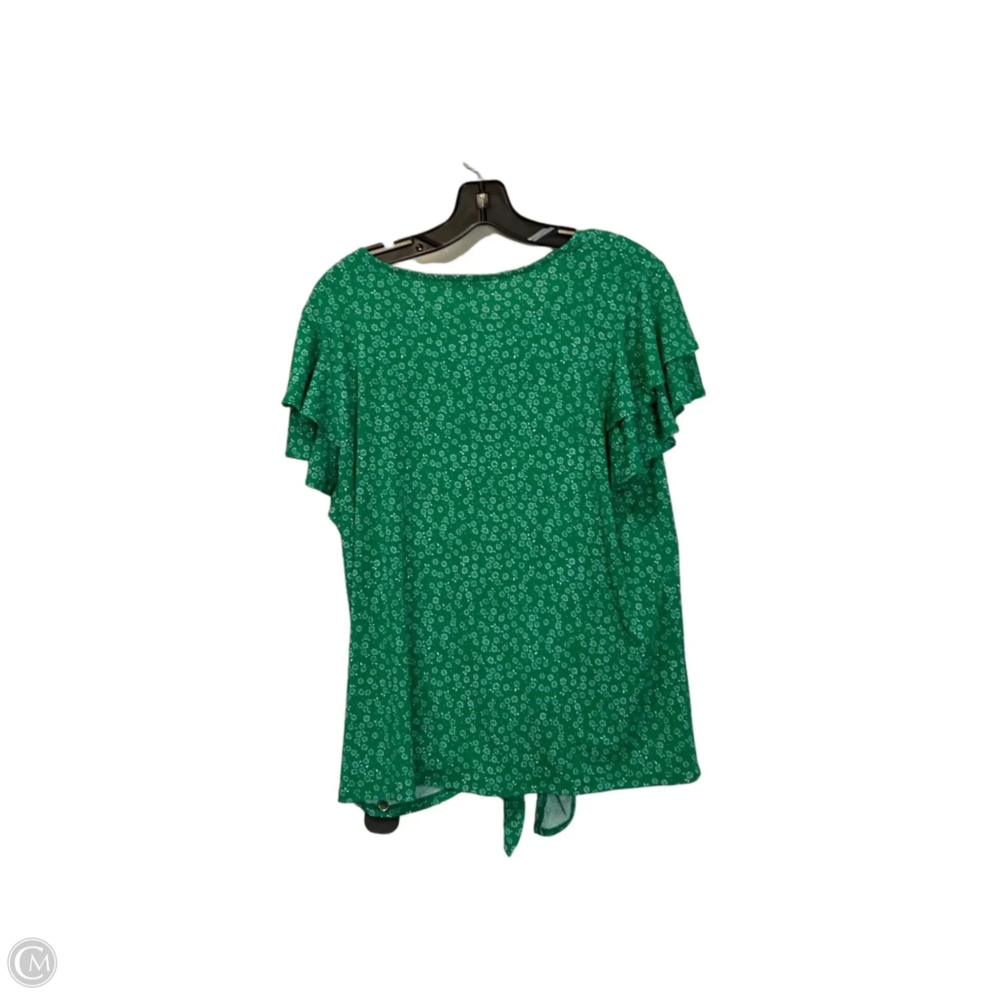 Top Short Sleeve By Adrianna Papell In Green, Size: L