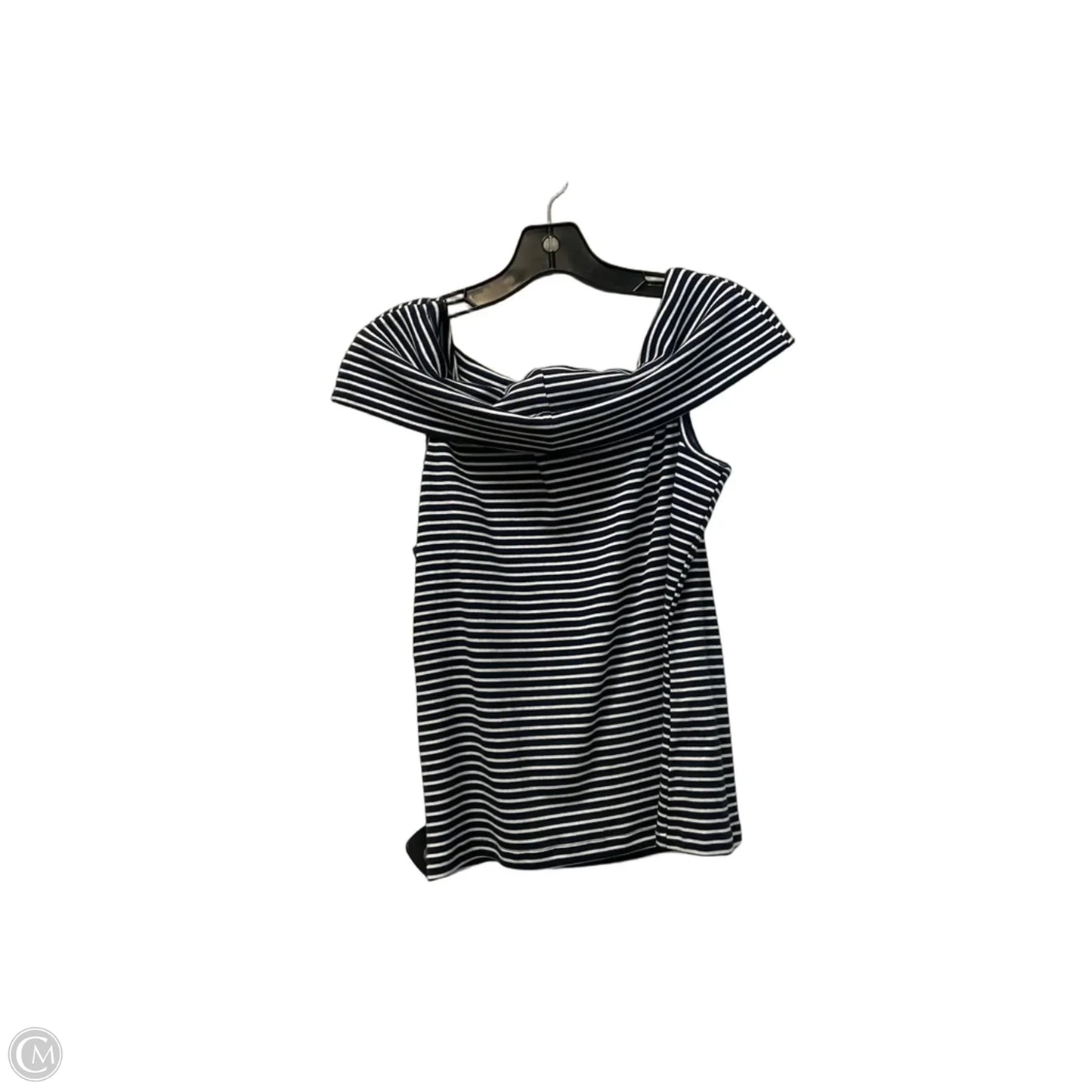 Top Sleeveless By Loft In Blue & White, Size: Xl