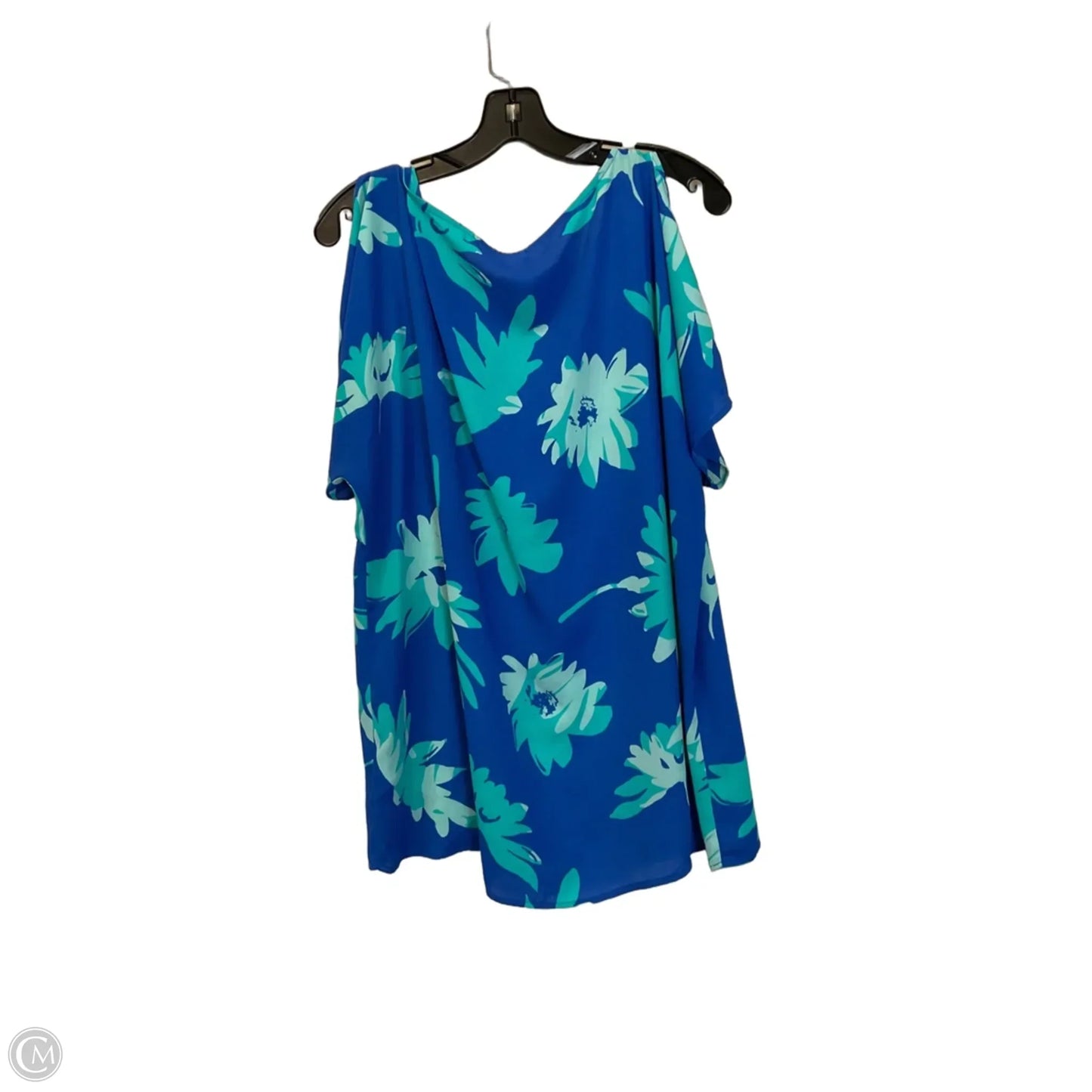 Top Short Sleeve By Vince Camuto In Blue, Size: Xl