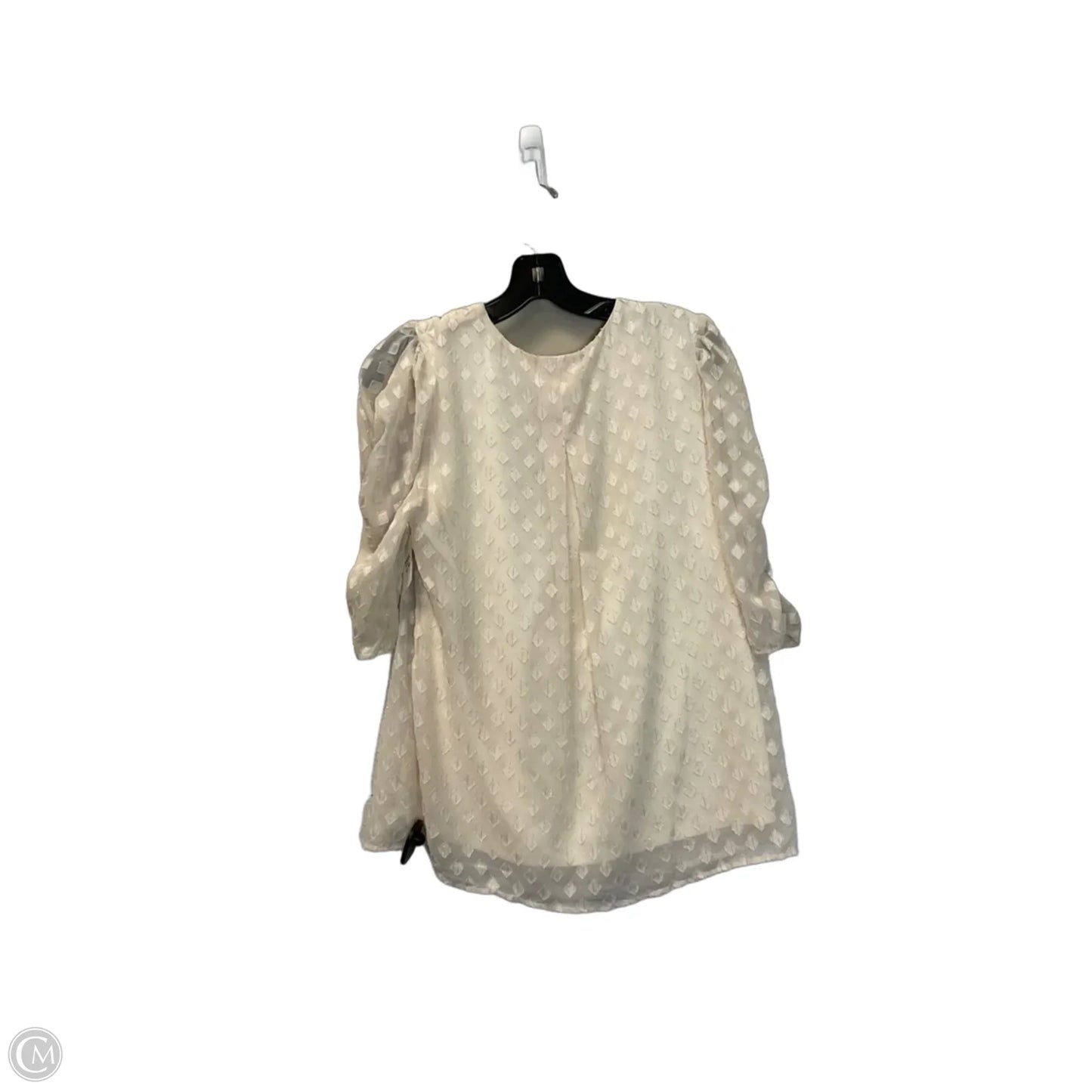 Top 3/4 Sleeve By Sara Michelle In Cream, Size: M